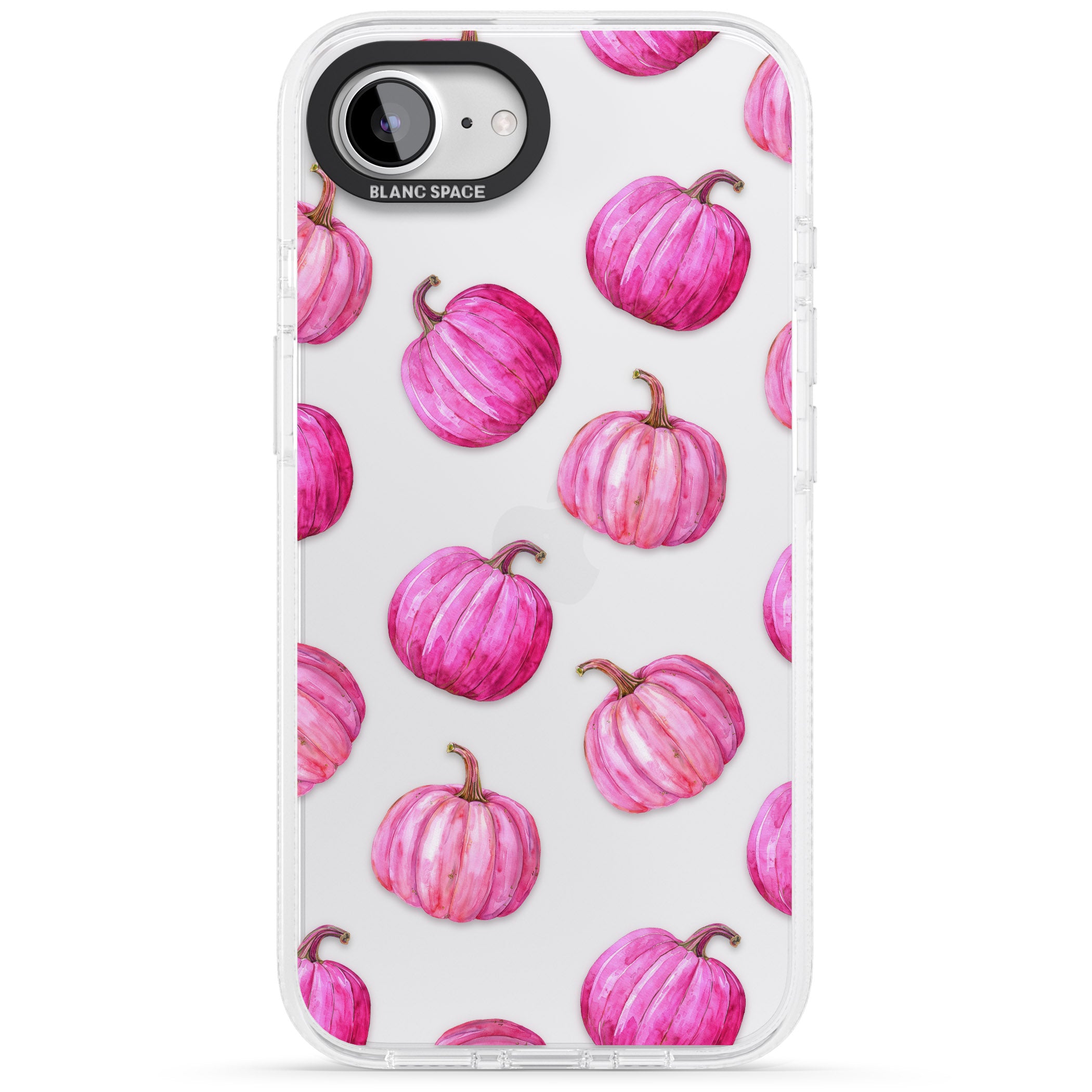 Pink Pumpkins iPhone 16e Clear Case Impact Air - Blanc Space