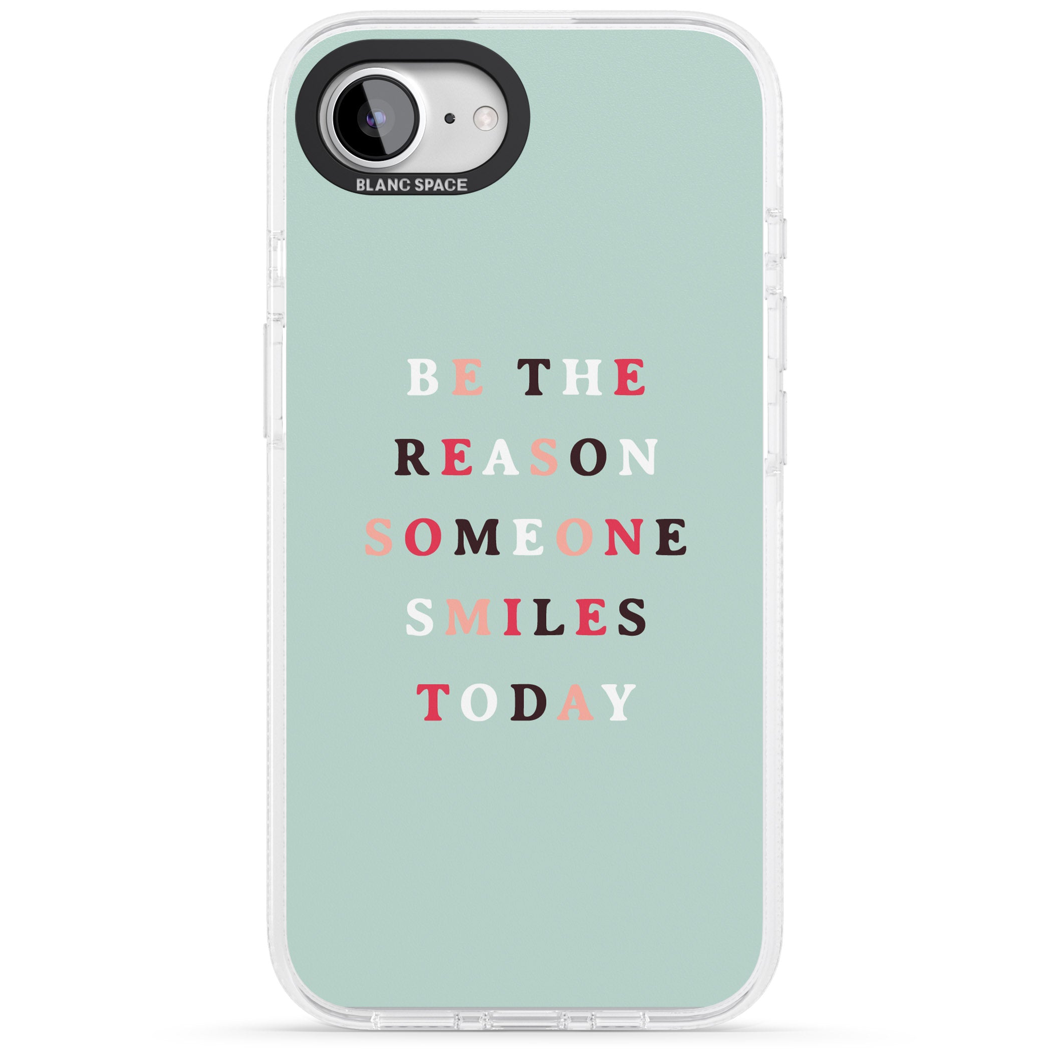 Be the reason someone smiles iPhone 16e Clear Case Impact Air - Blanc Space