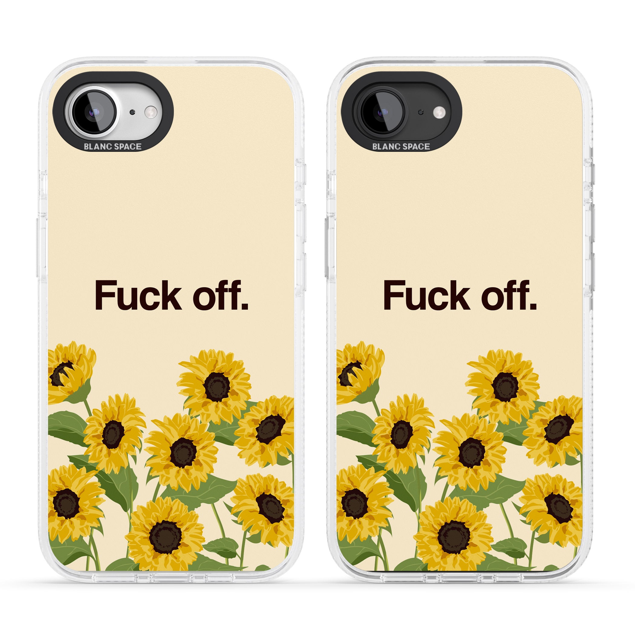 F*ck off iPhone 16e Clear Case Impact Air - Blanc Space