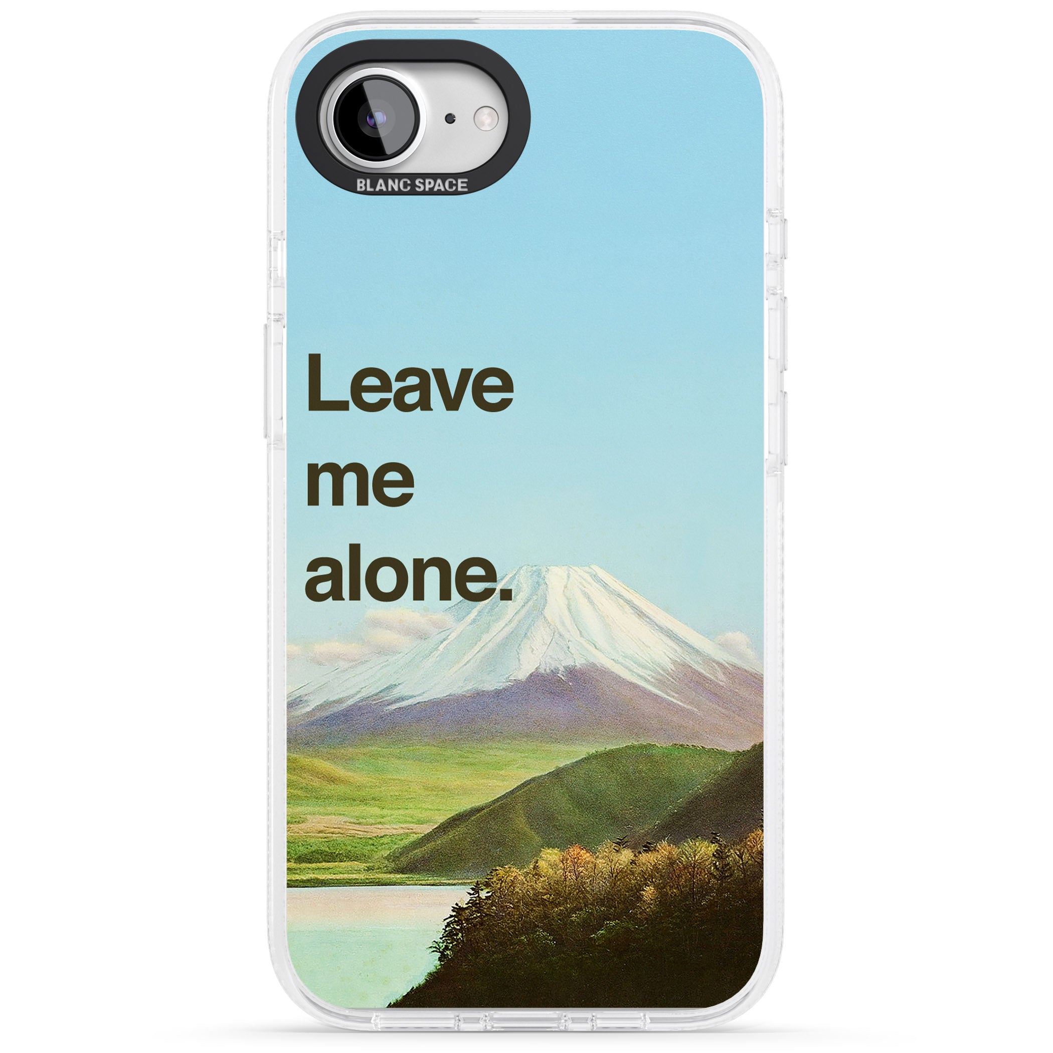 Leave me alone iPhone 16e Clear Case Impact Air - Blanc Space
