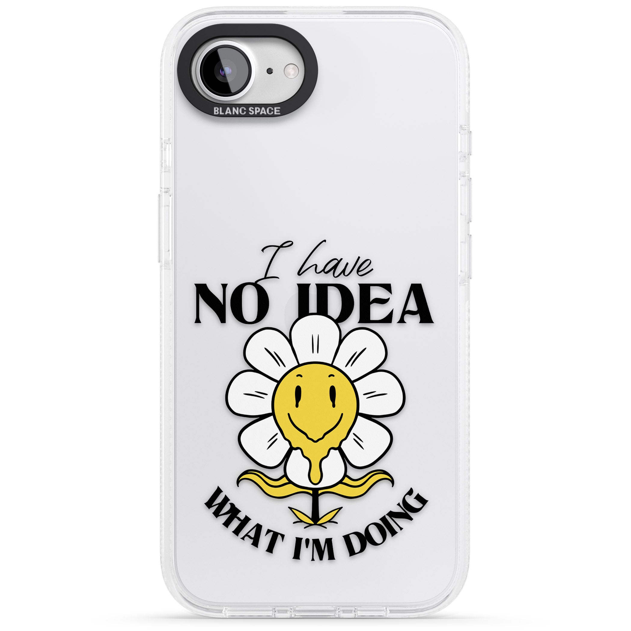 No Idea iPhone 16e Clear Case Impact Air - Blanc Space