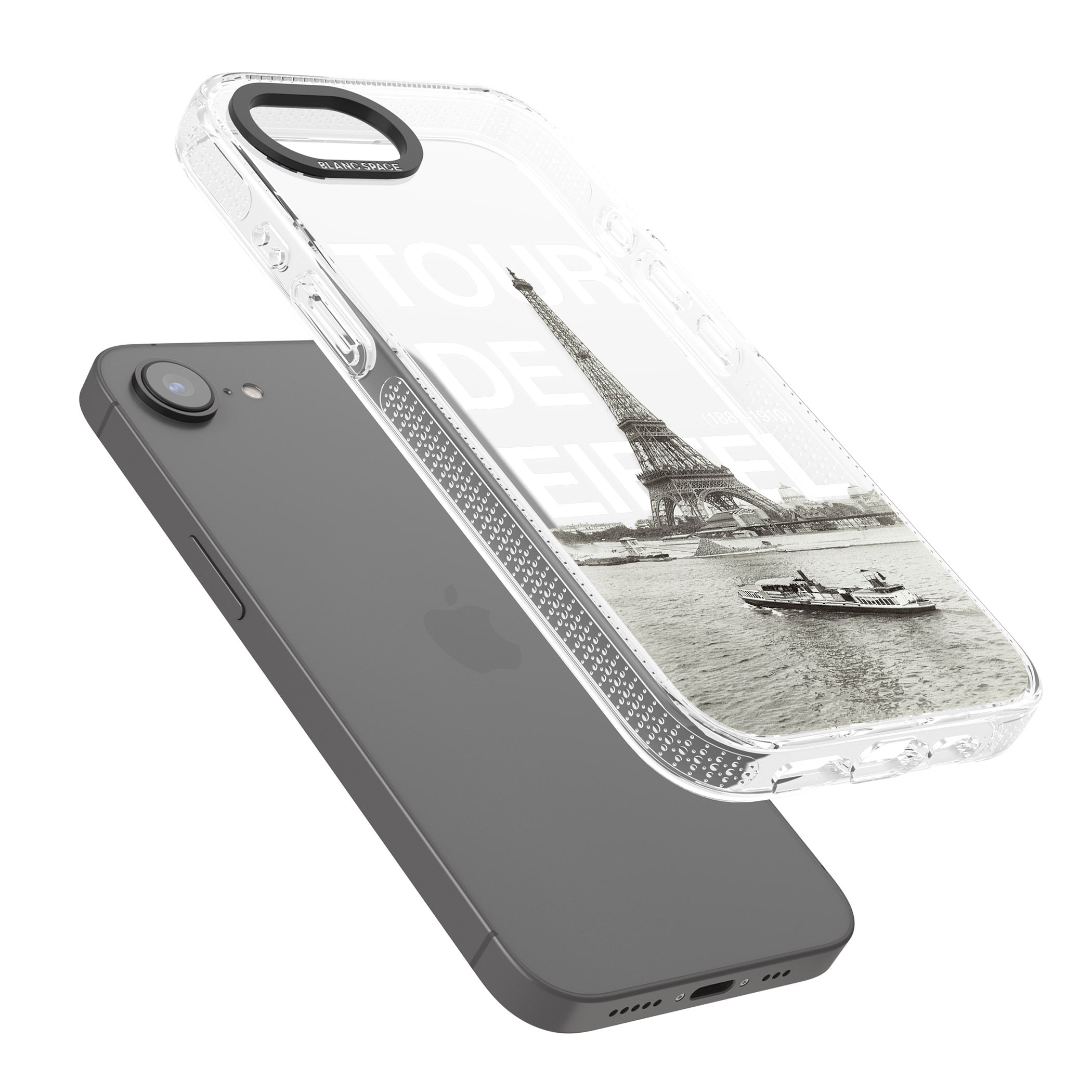 TOUR DE EIFFEL iPhone 16e Clear Case Impact Air - Blanc Space