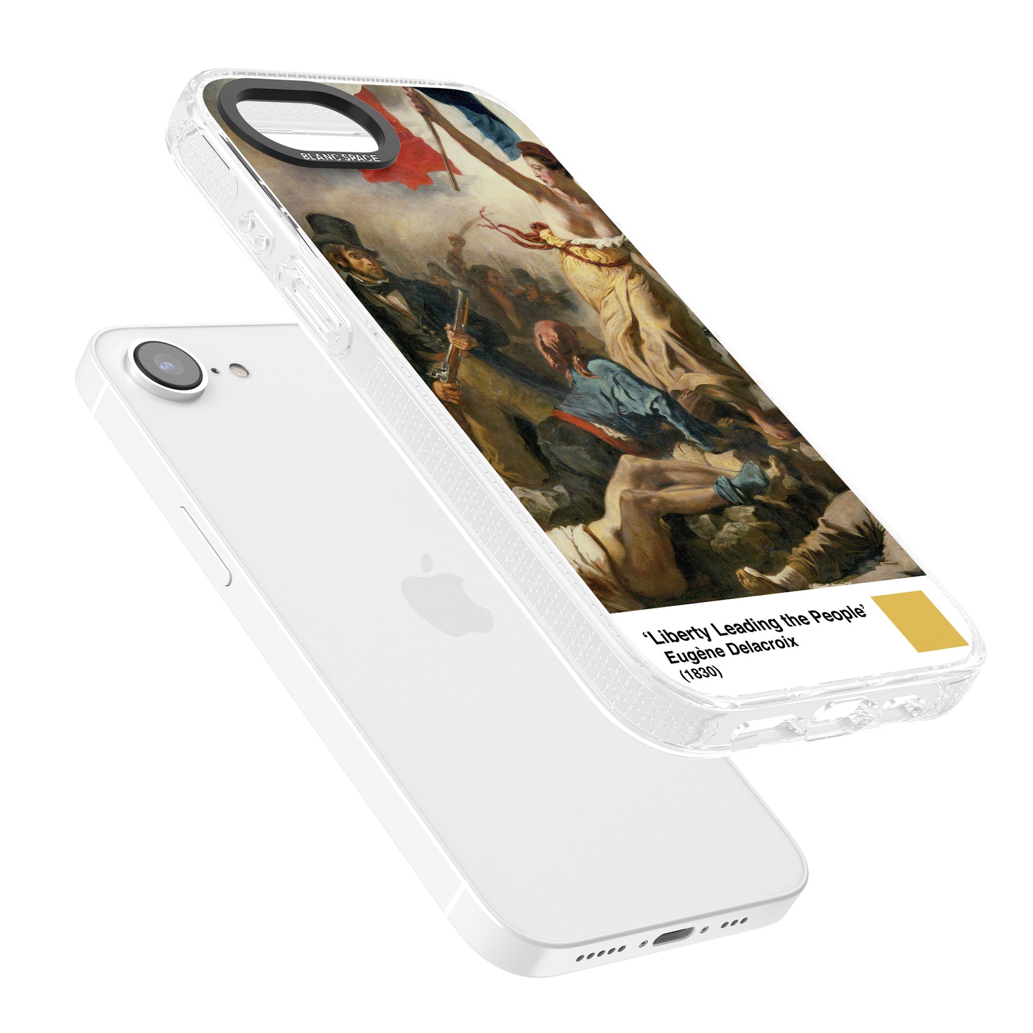 Liberty Leading the People iPhone 16e Clear Case Impact Air - Blanc Space