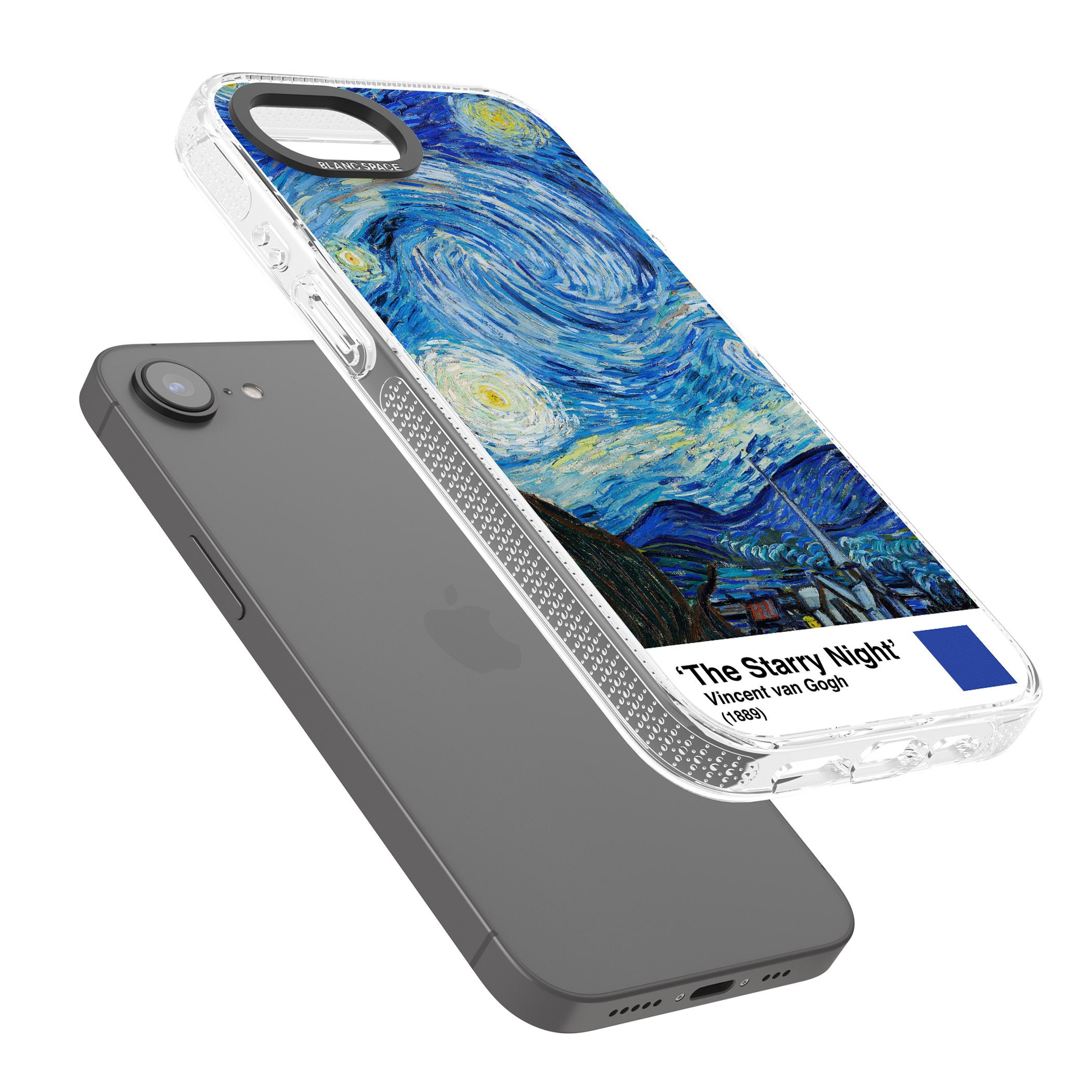 The Starry Night iPhone 16e Clear Case Impact Air - Blanc Space