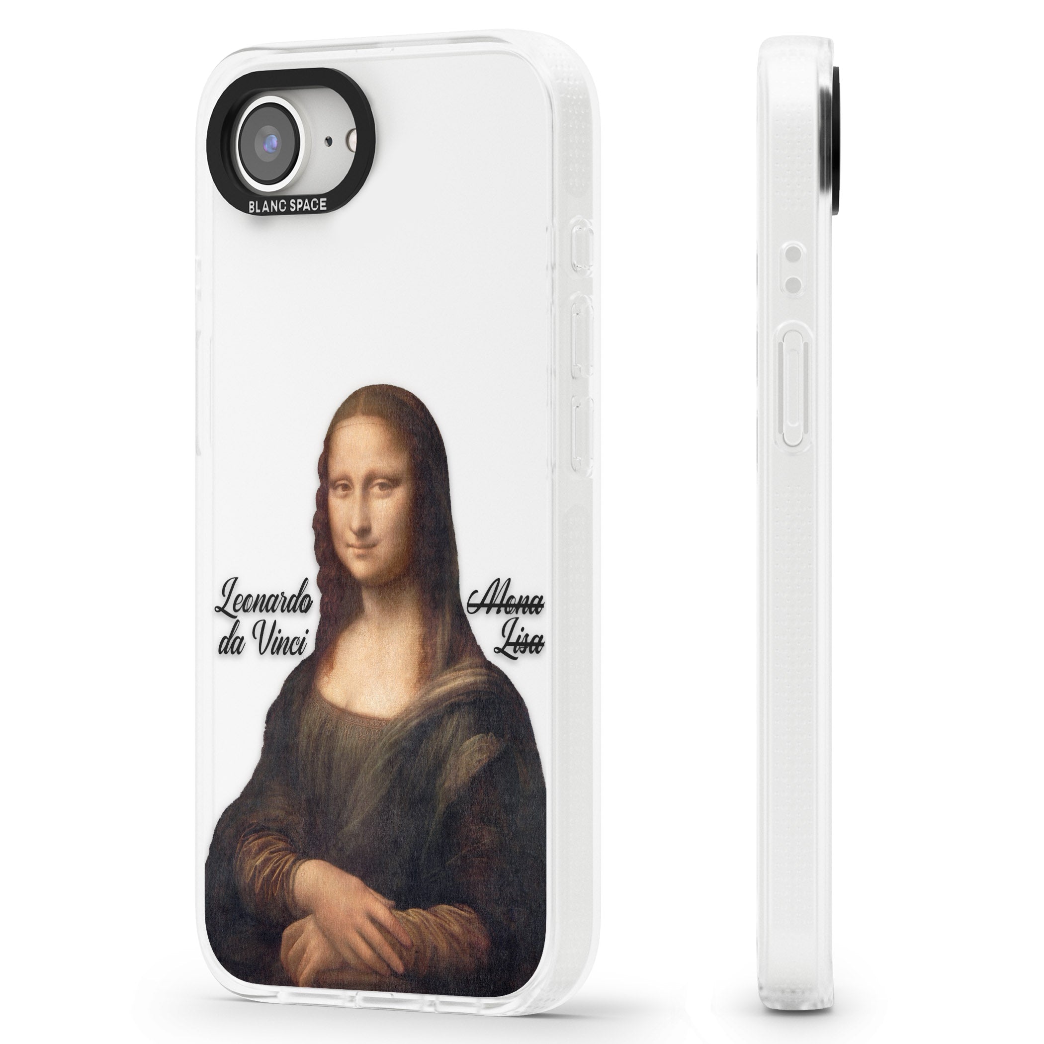 Mona Lisa Cutout iPhone 16e Clear Case Impact Air - Blanc Space