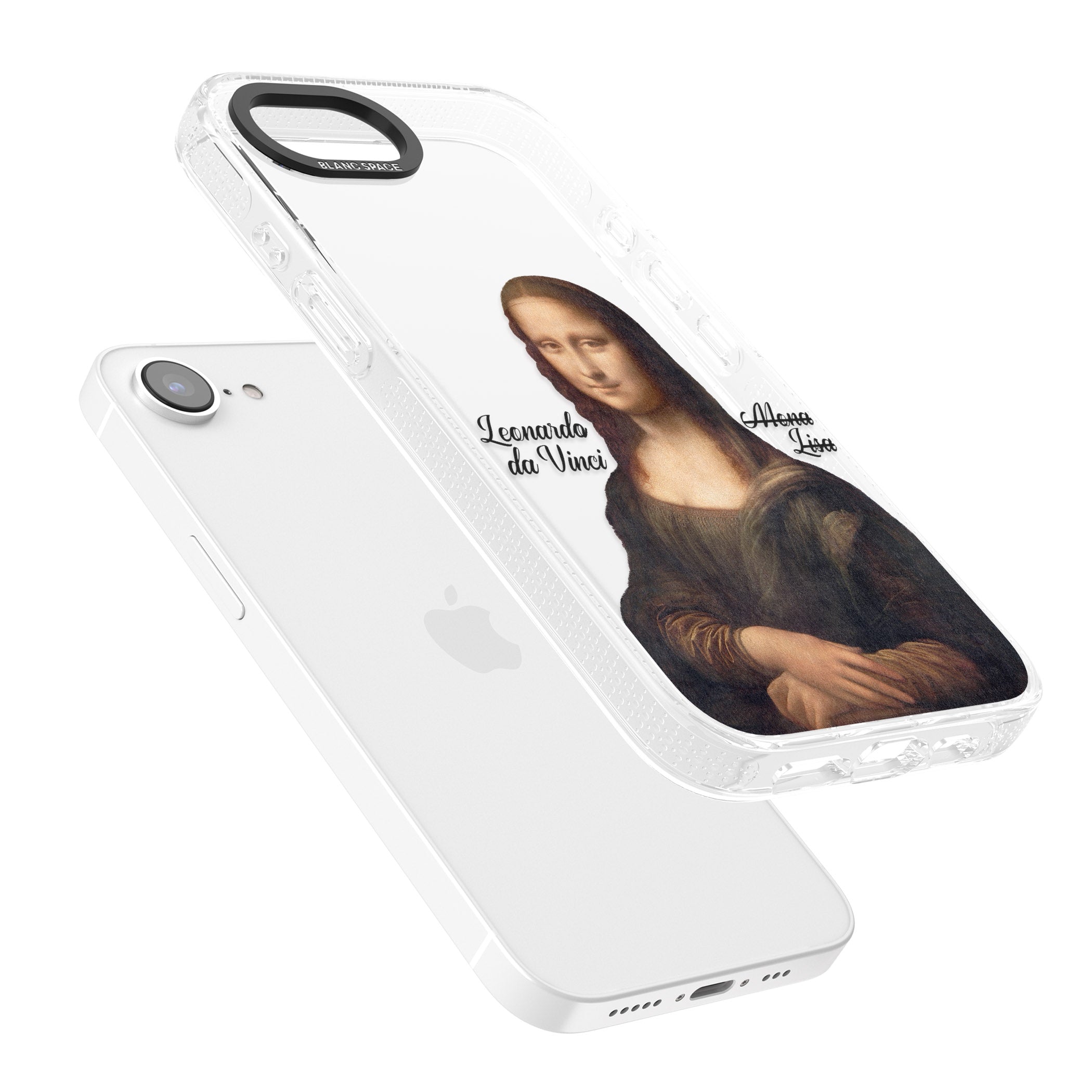 Mona Lisa Cutout iPhone 16e Clear Case Impact Air - Blanc Space