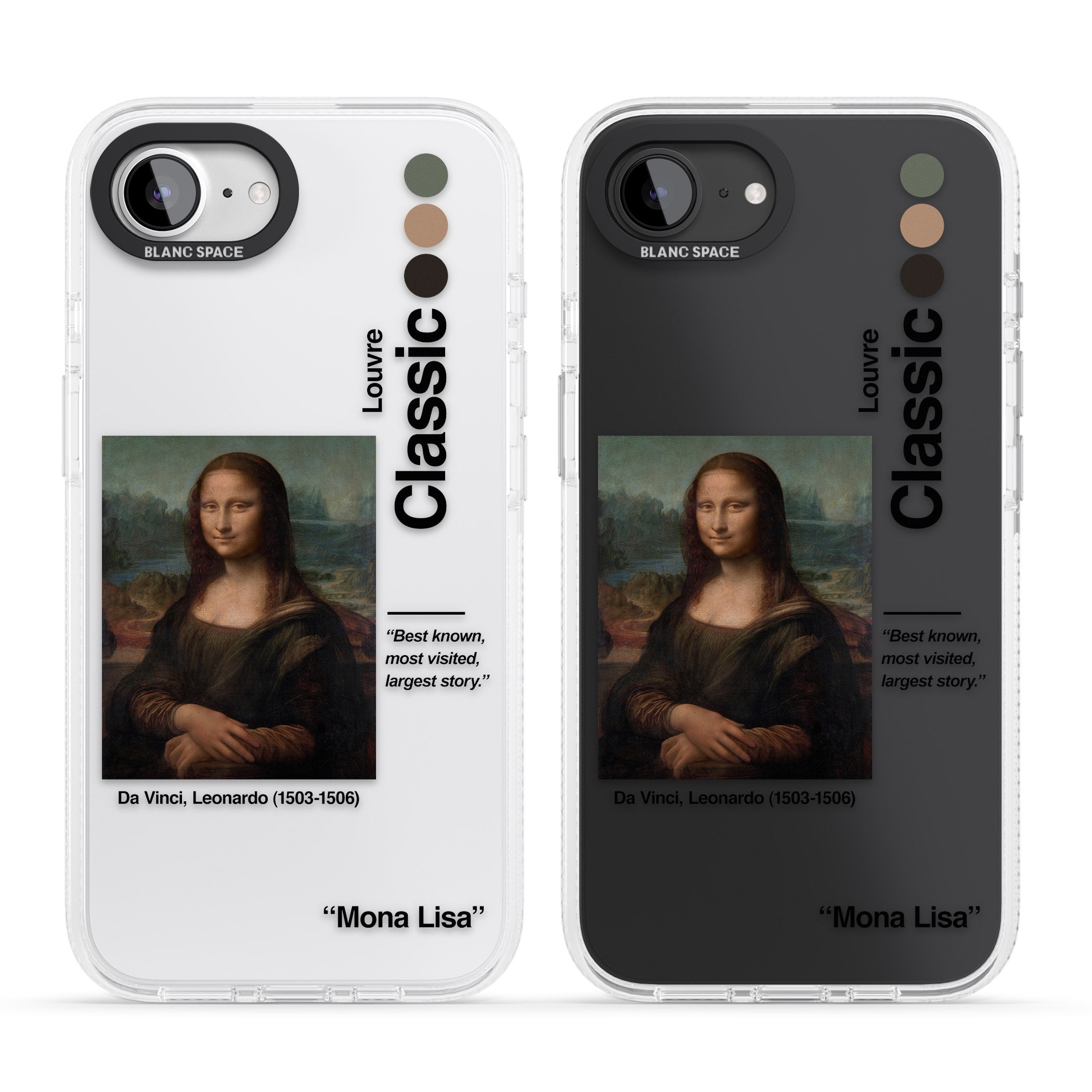 Mona Lisa - Leonardo Da Vinci iPhone 16e Clear Case Impact Air - Blanc Space