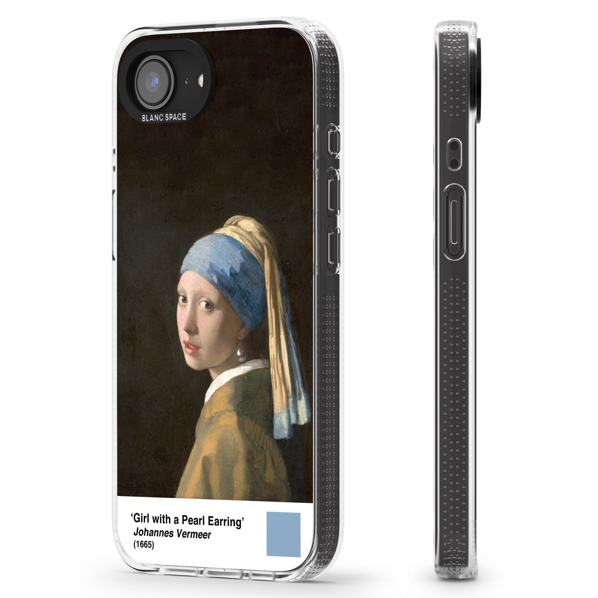 Girl with a Pearl Earring iPhone 16e Clear Case Impact Air - Blanc Space