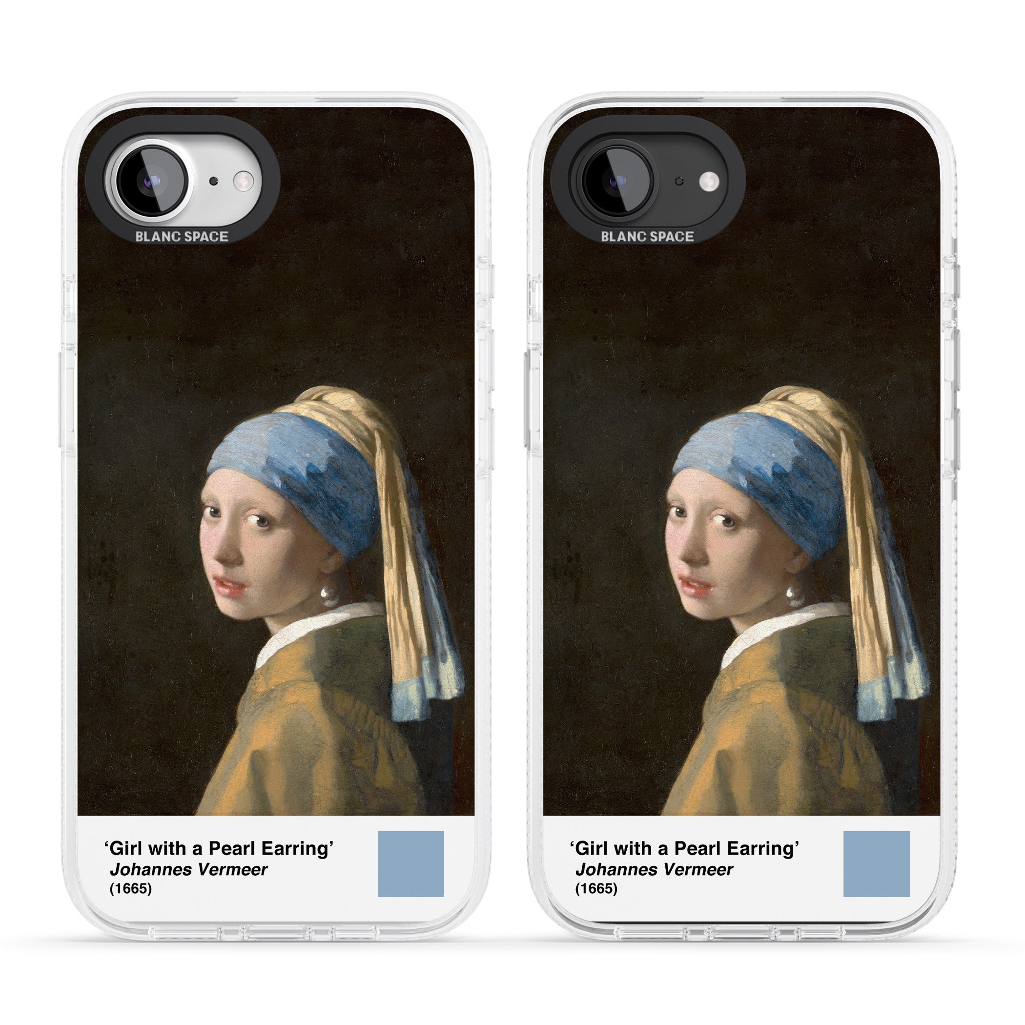 Girl with a Pearl Earring iPhone 16e Clear Case Impact Air - Blanc Space