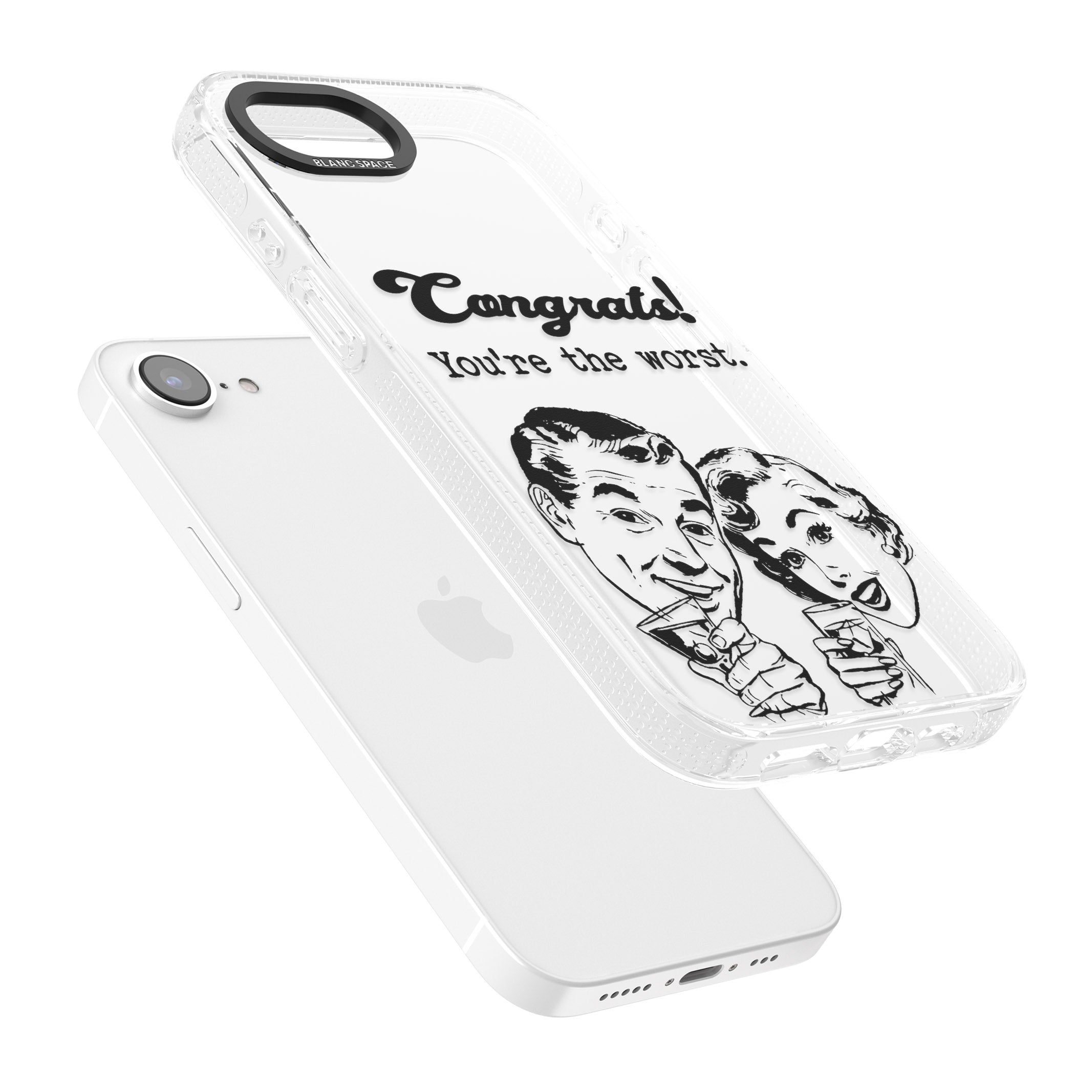 Congrats! You're the worst iPhone 16e Clear Case Impact Air - Blanc Space