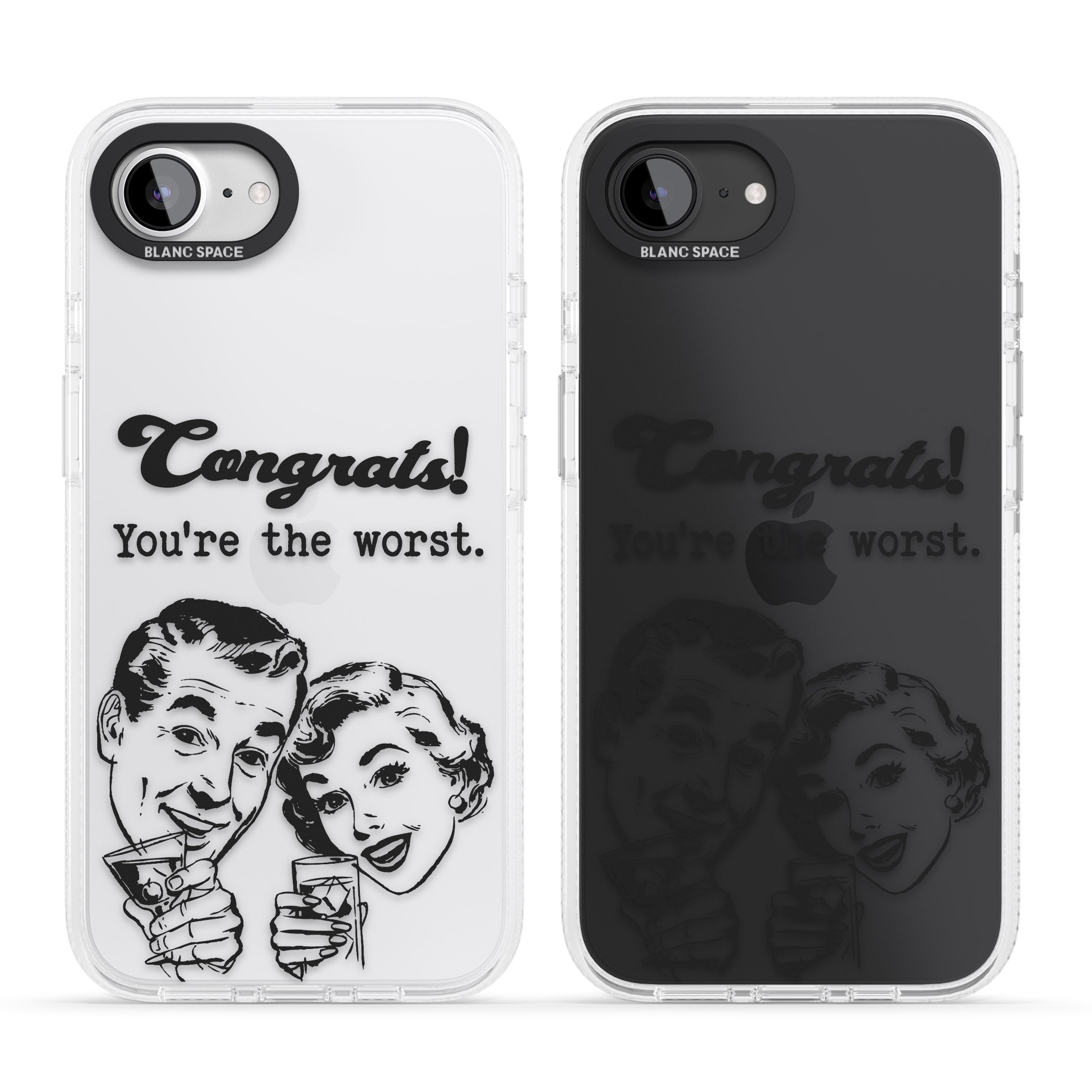 Congrats! You're the worst iPhone 16e Clear Case Impact Air - Blanc Space