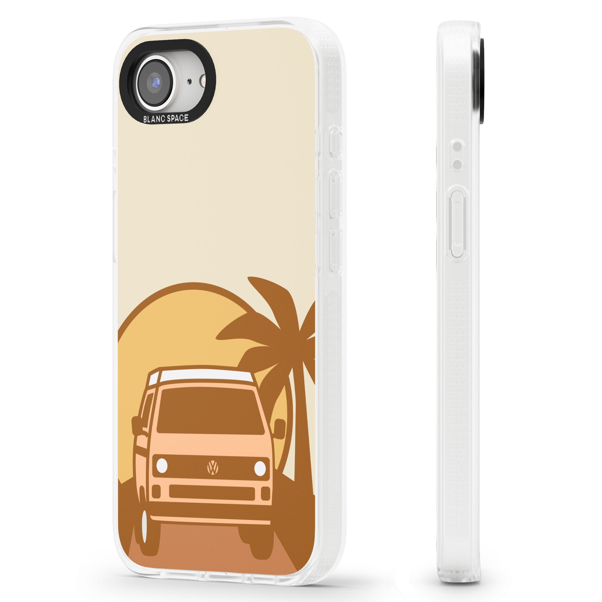 Camp Cruise iPhone 16e Clear Case Impact Air - Blanc Space