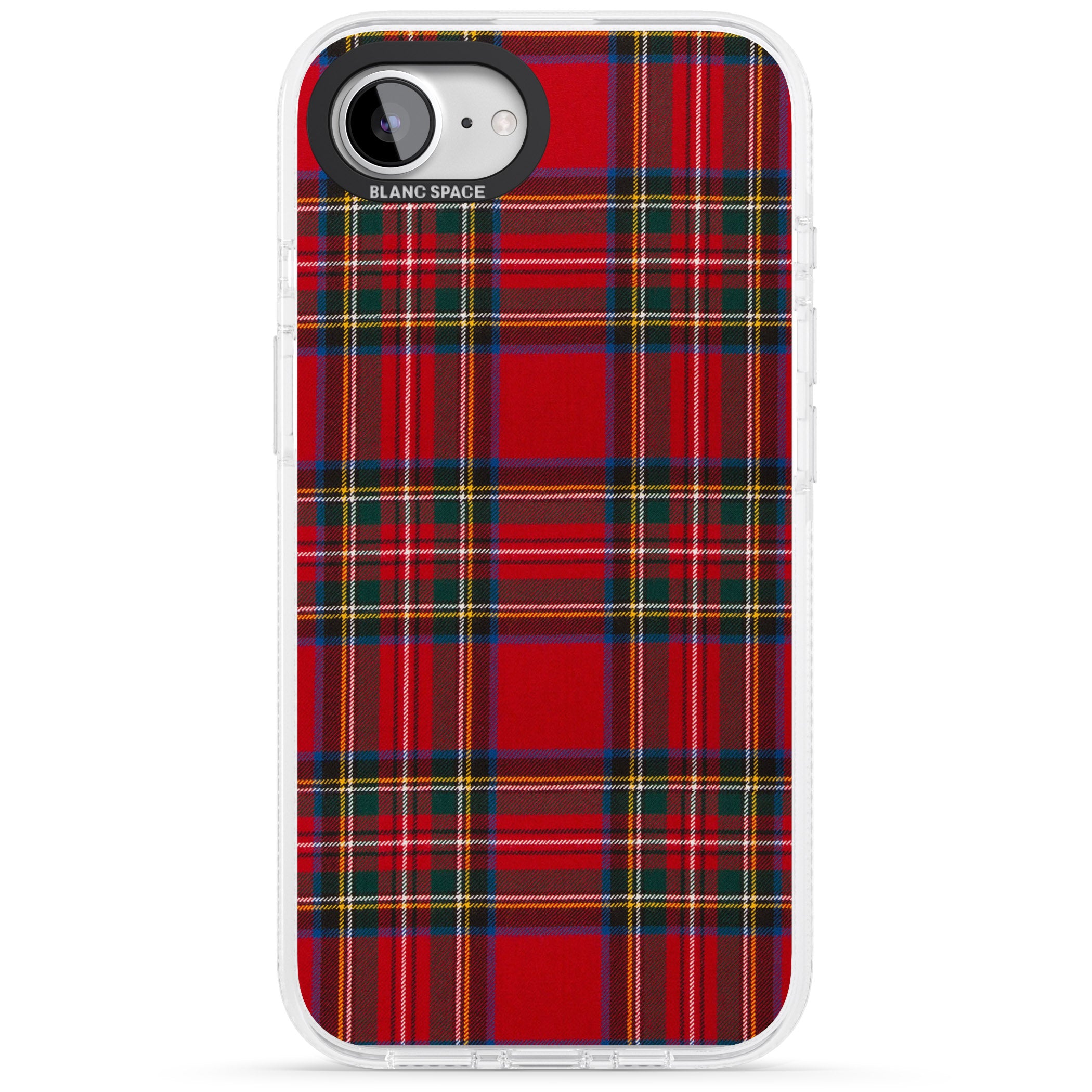 Royal Stewart Tartan iPhone 16e Clear Case Impact Air - Blanc Space