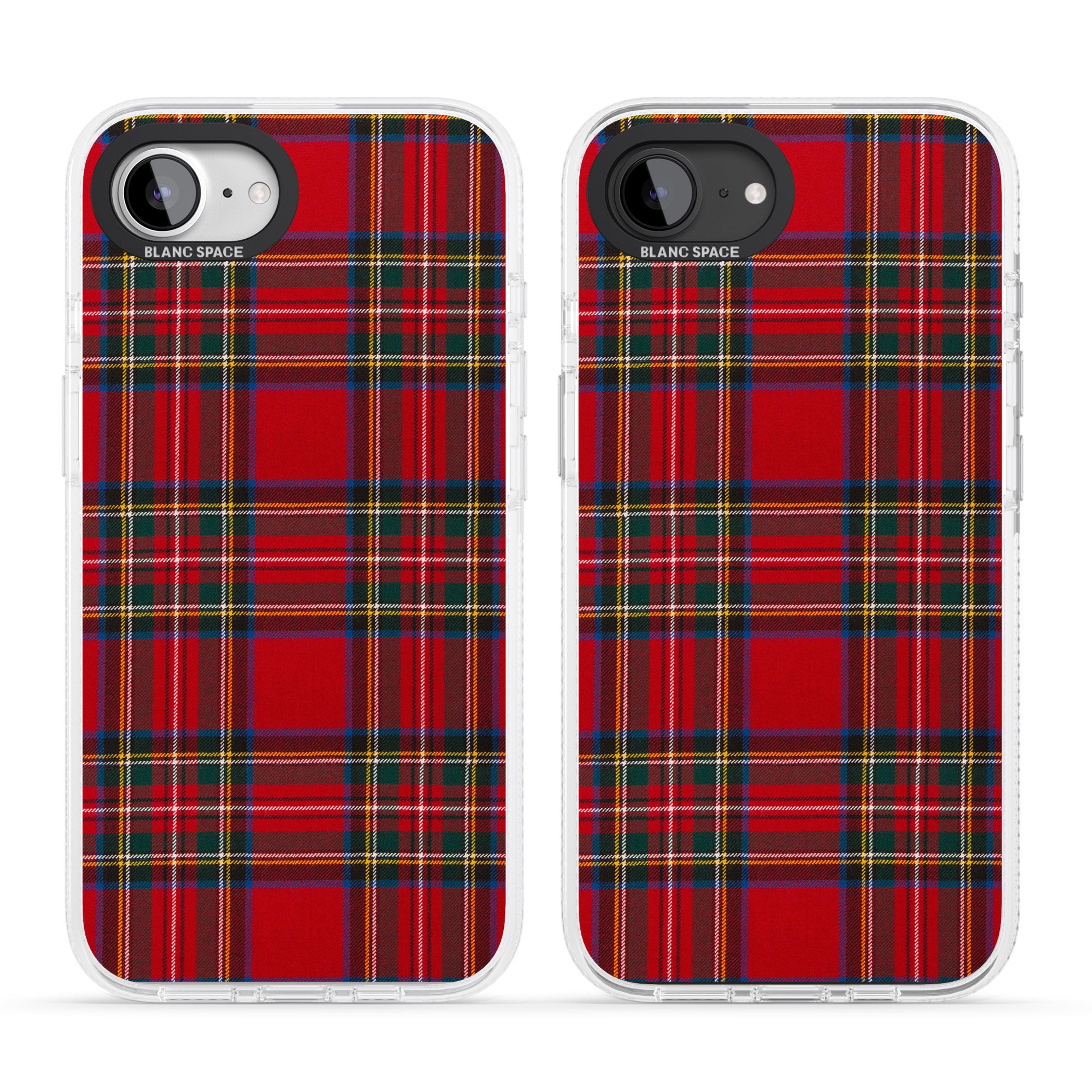 Royal Stewart Tartan iPhone 16e Clear Case Impact Air - Blanc Space