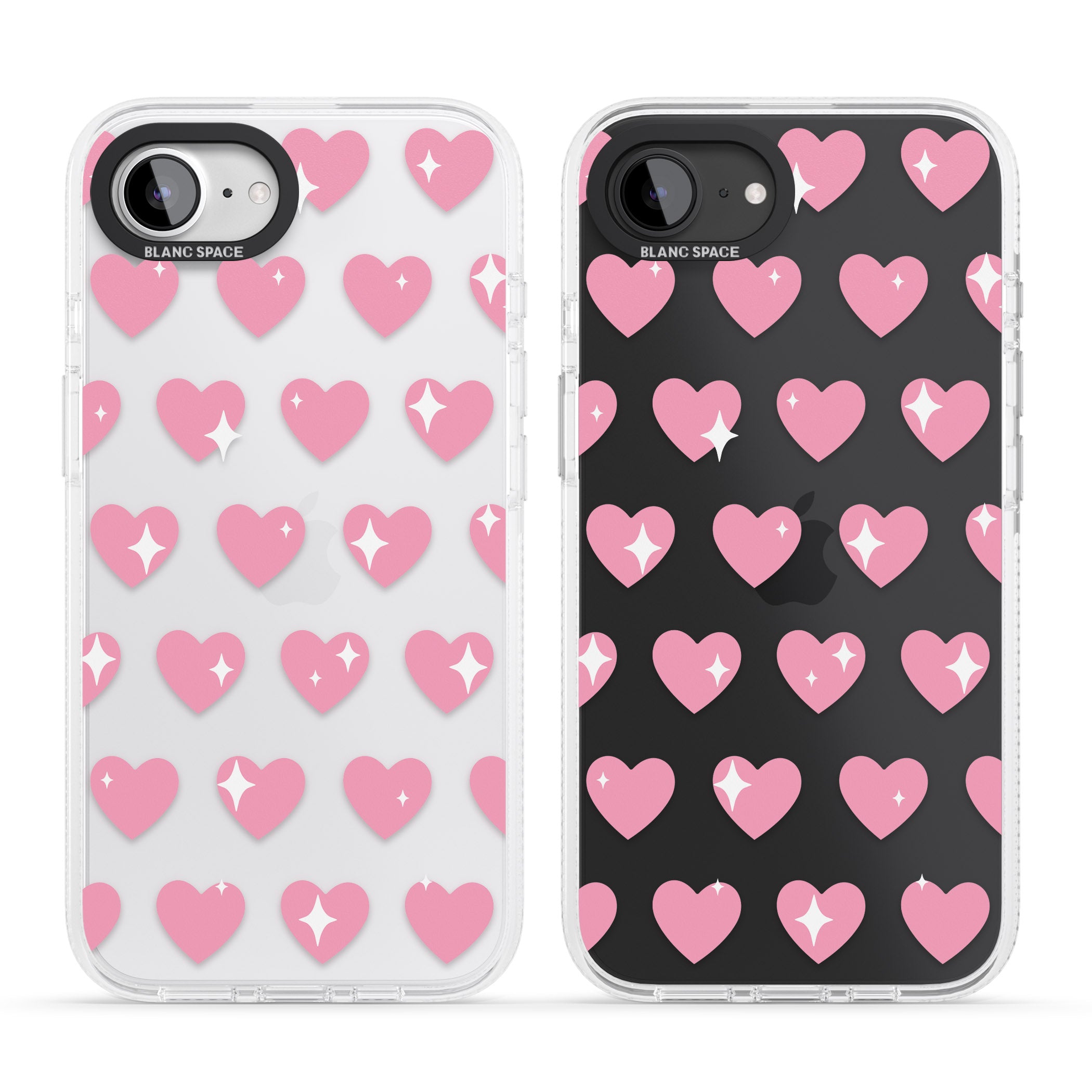 Sweet Hearts iPhone 16e Clear Case Impact Air - Blanc Space