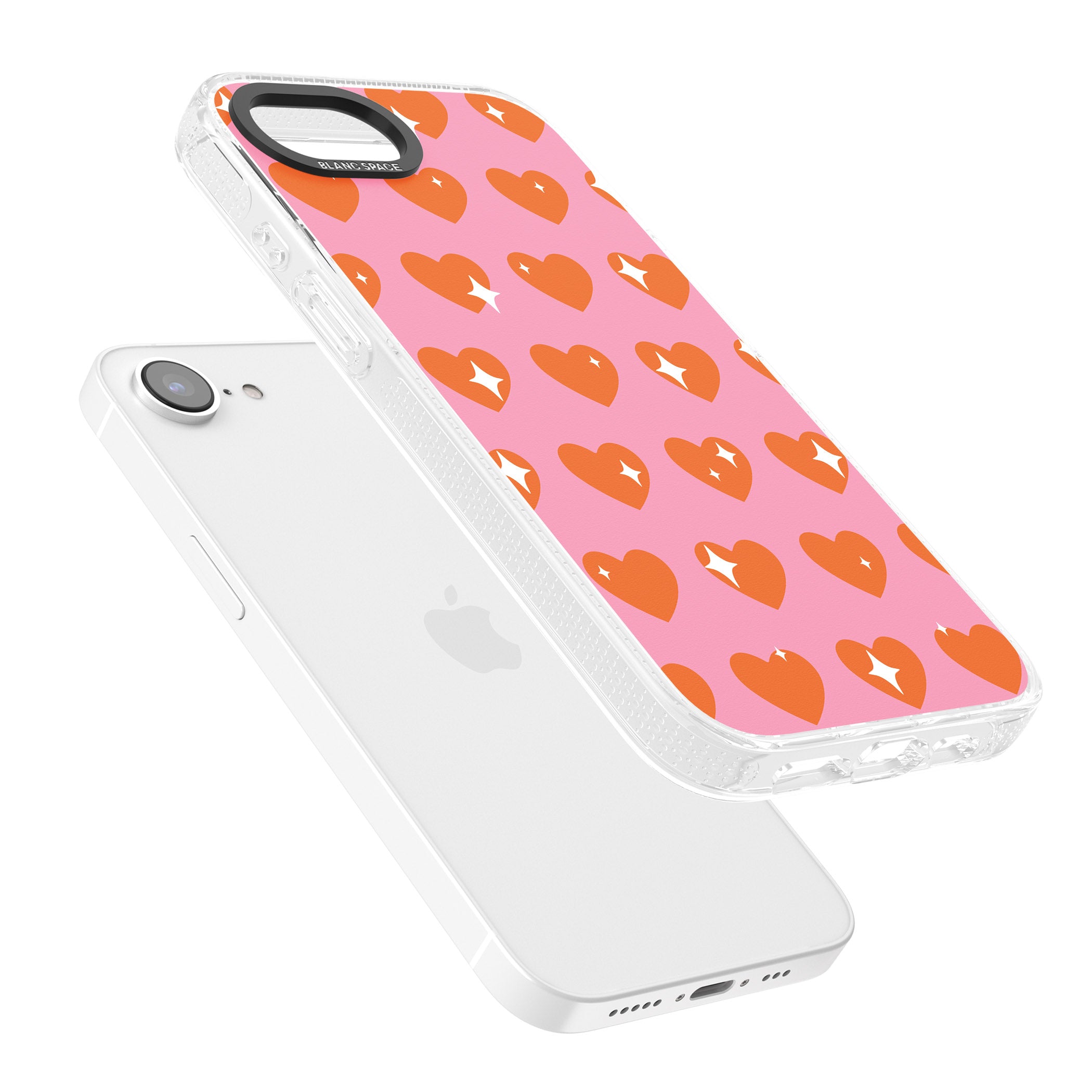 Sweet Hearts (Sunset) iPhone 16e Clear Case Impact Air - Blanc Space