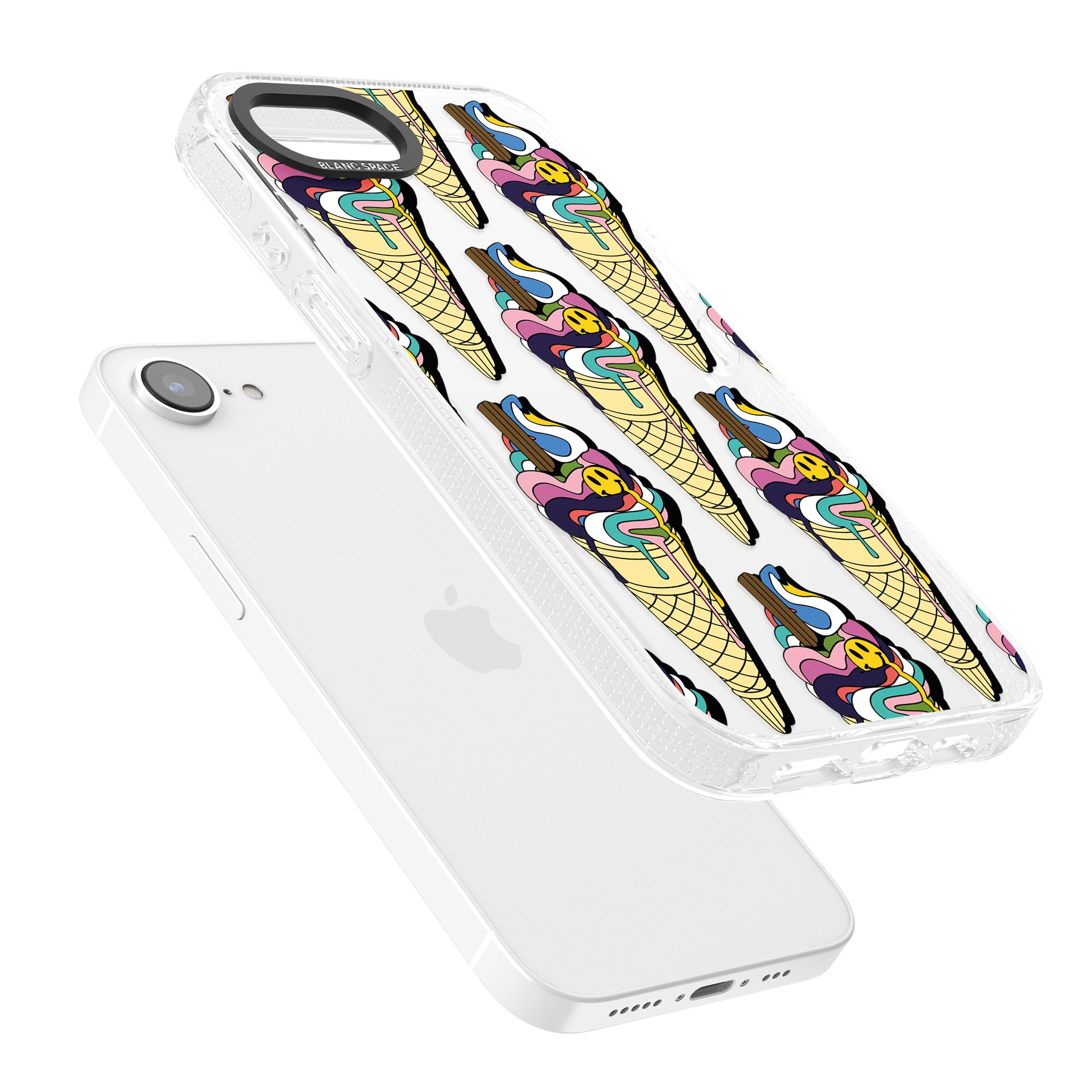 Trip & Drip Ice Cream iPhone 16e Clear Case Impact Air - Blanc Space