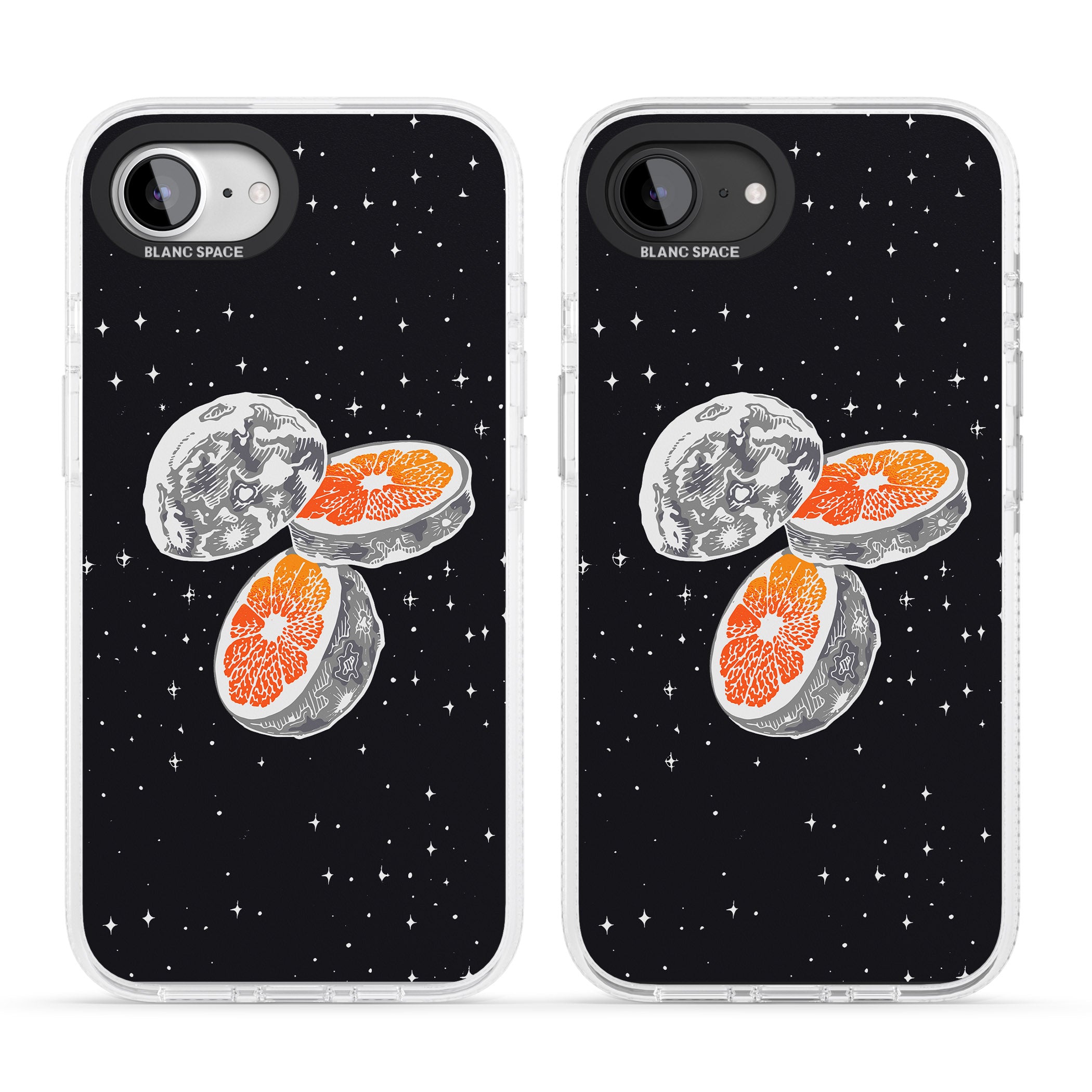 Blood Orange Moon iPhone 16e Clear Case Impact Air - Blanc Space