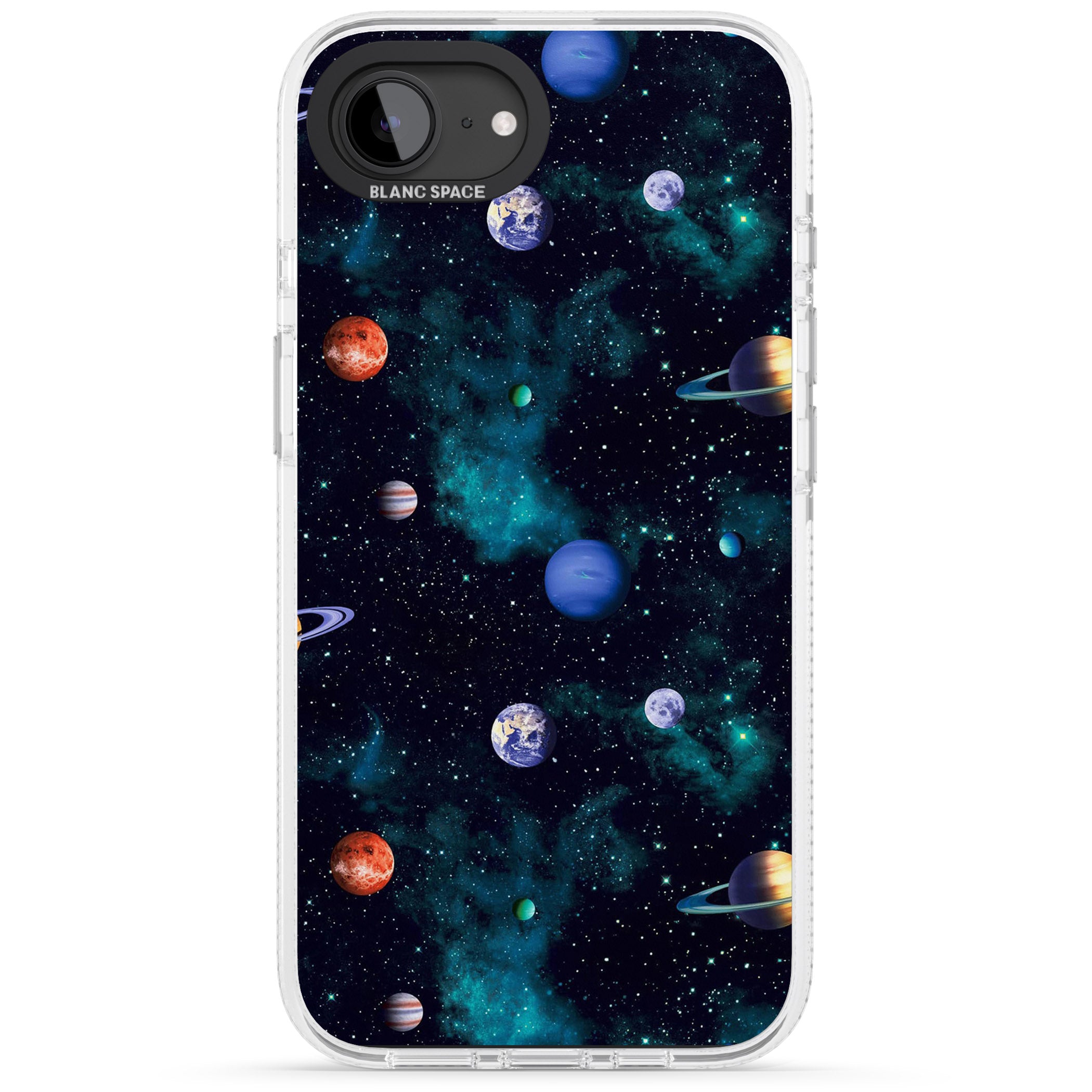 Deep Space iPhone 16e Clear Case Impact Air - Blanc Space