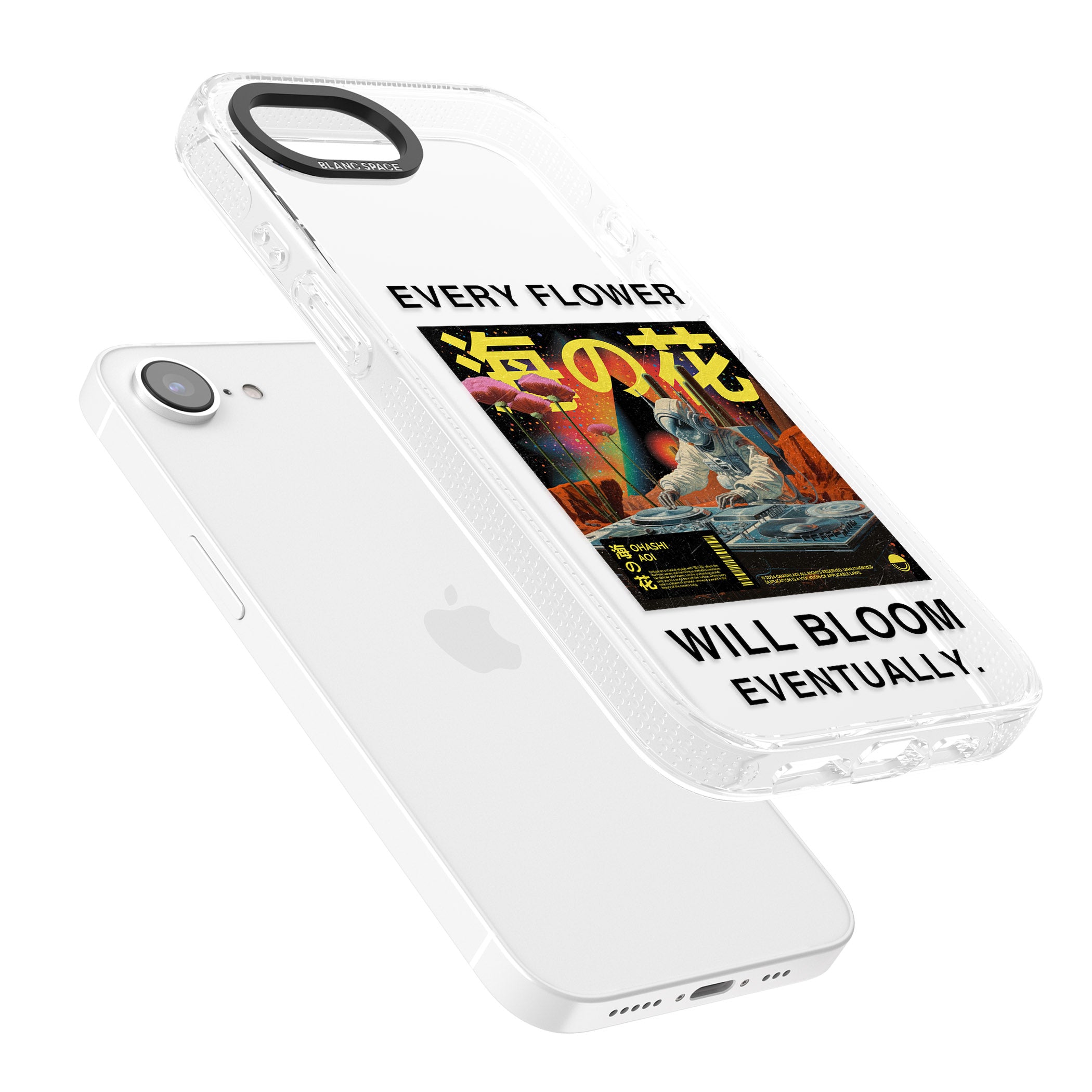 Every Flower Will Bloom Eventually iPhone 16e Clear Case Impact Air - Blanc Space