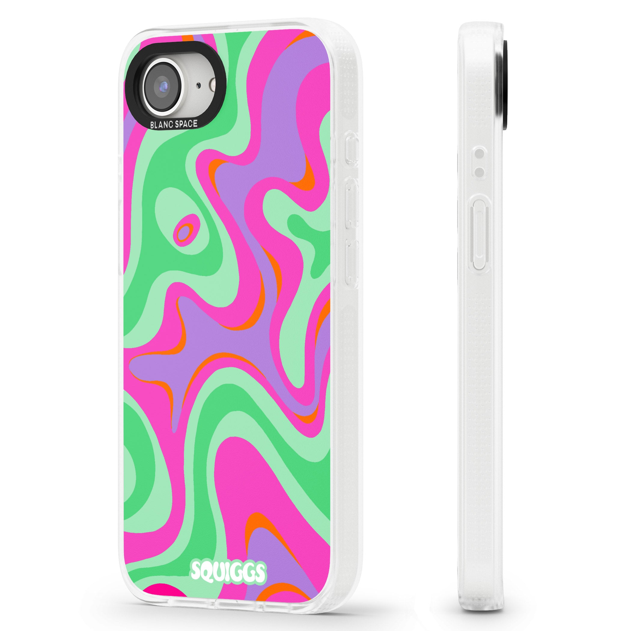 Pink Lava iPhone 16e Clear Case Impact Air - Blanc Space