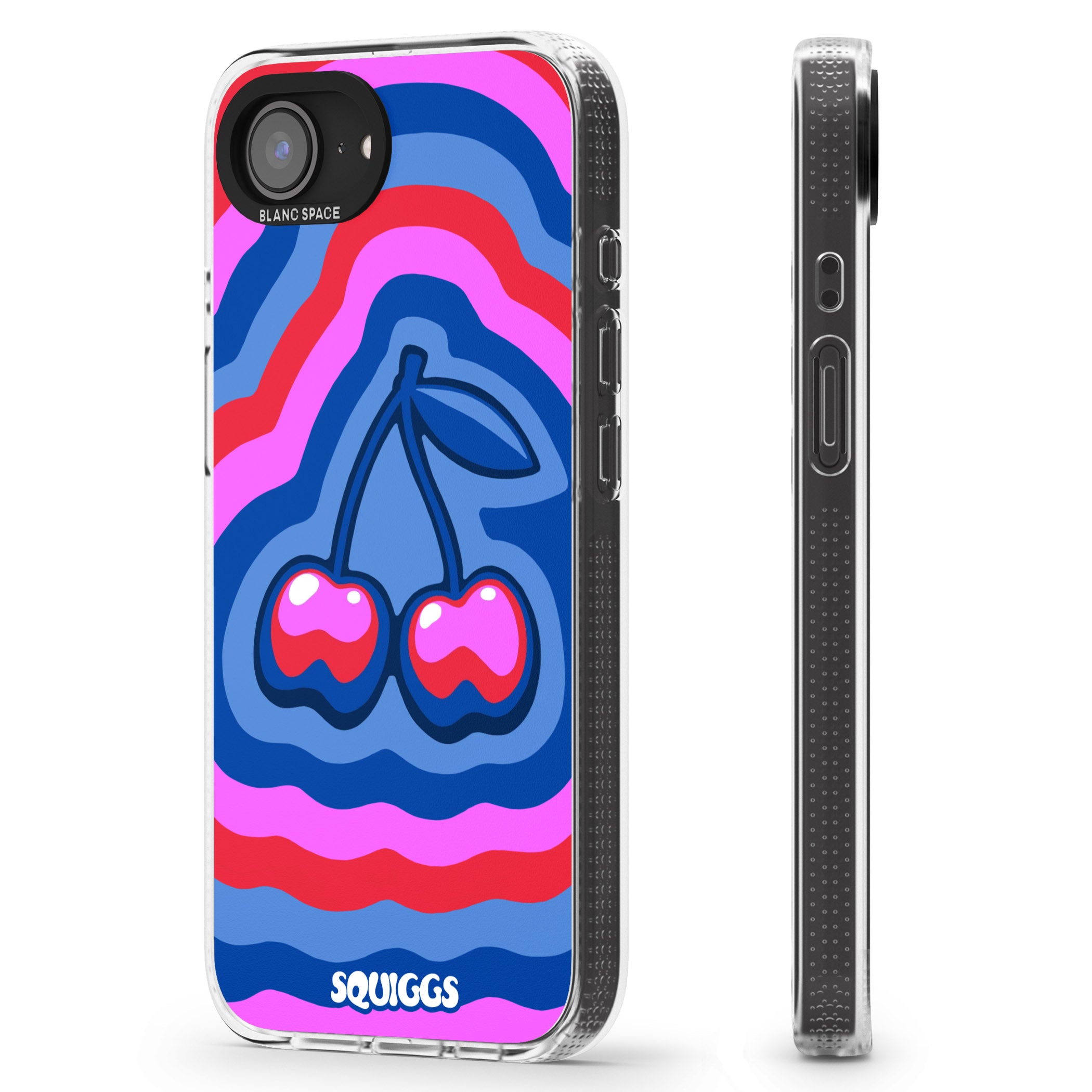 Cherry Rainbow iPhone 16e Clear Case Impact Air - Blanc Space