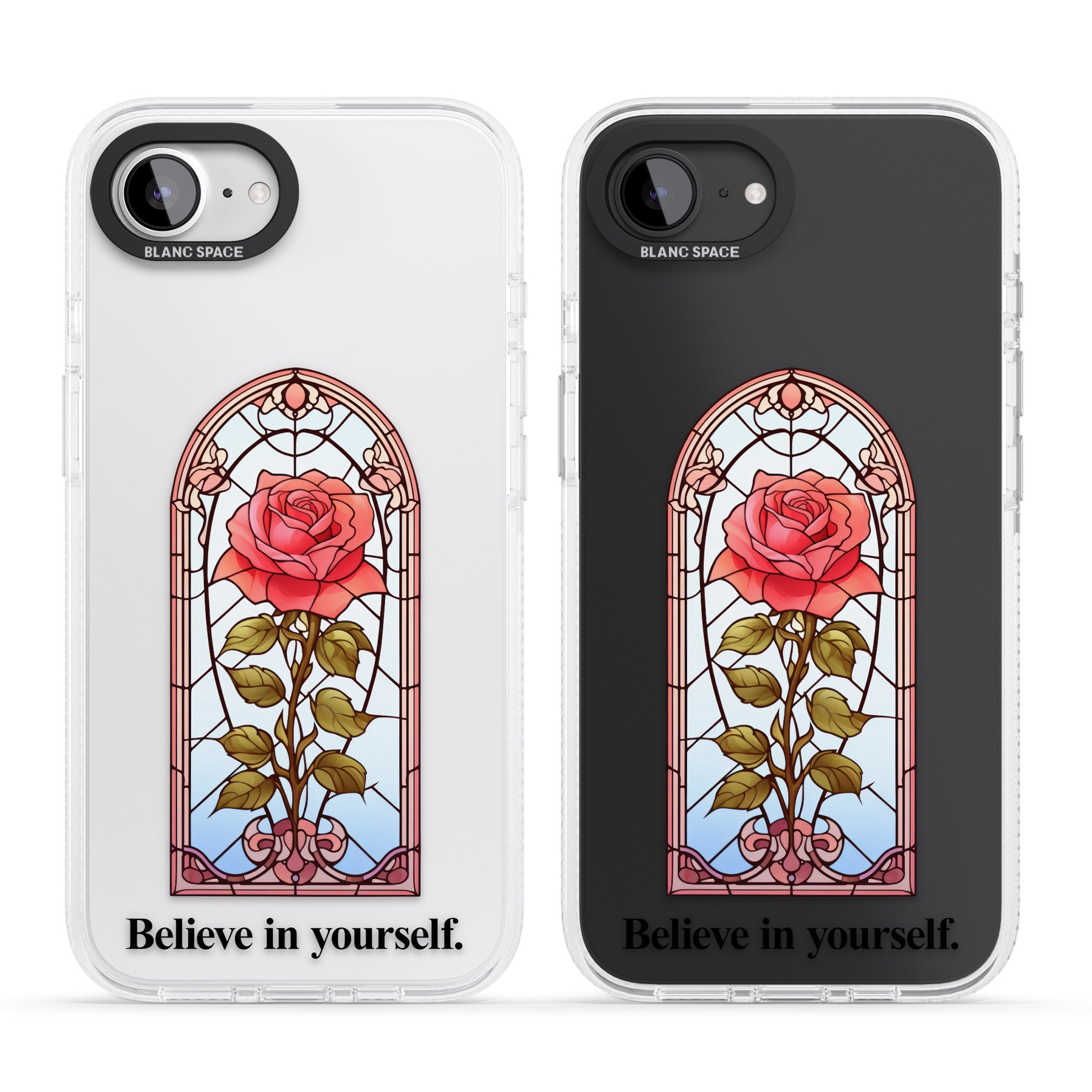 Believe in yourself iPhone 16e Clear Case Impact Air - Blanc Space