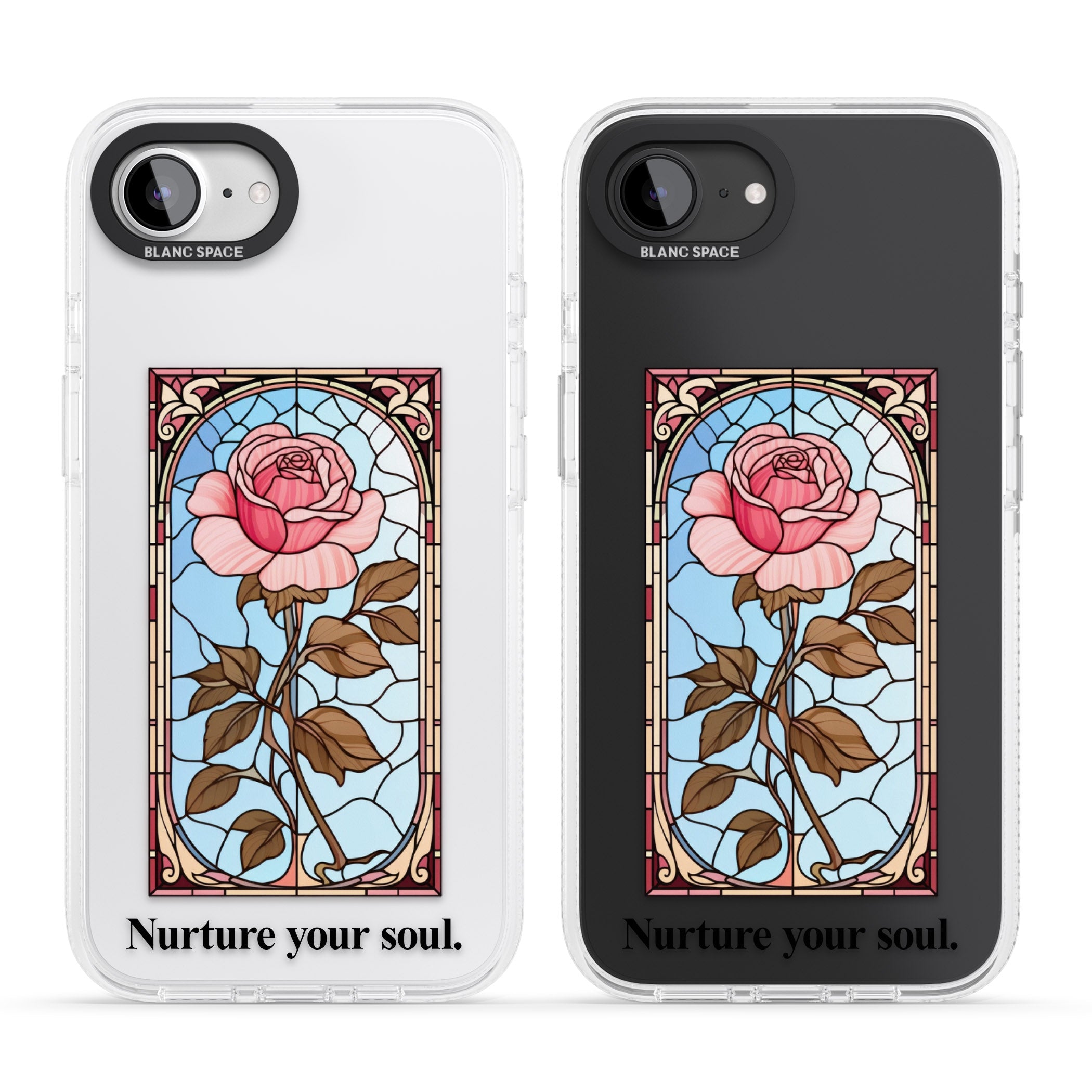 Nurture your soul iPhone 16e Clear Case Impact Air - Blanc Space