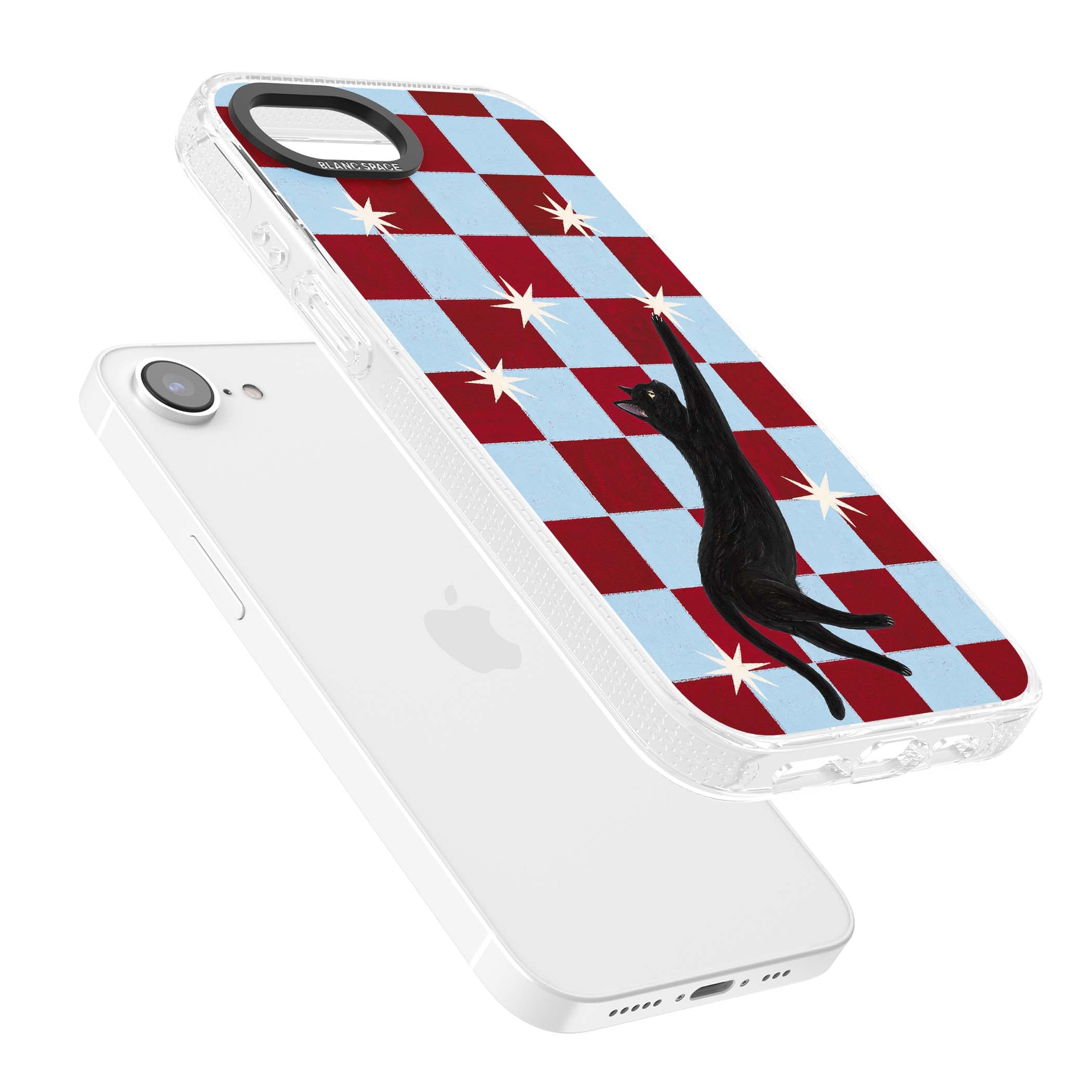 Starlit Kitty animals iPhone case | Clear Case Impact Air case for iPhone 16e, iPhone 17e
