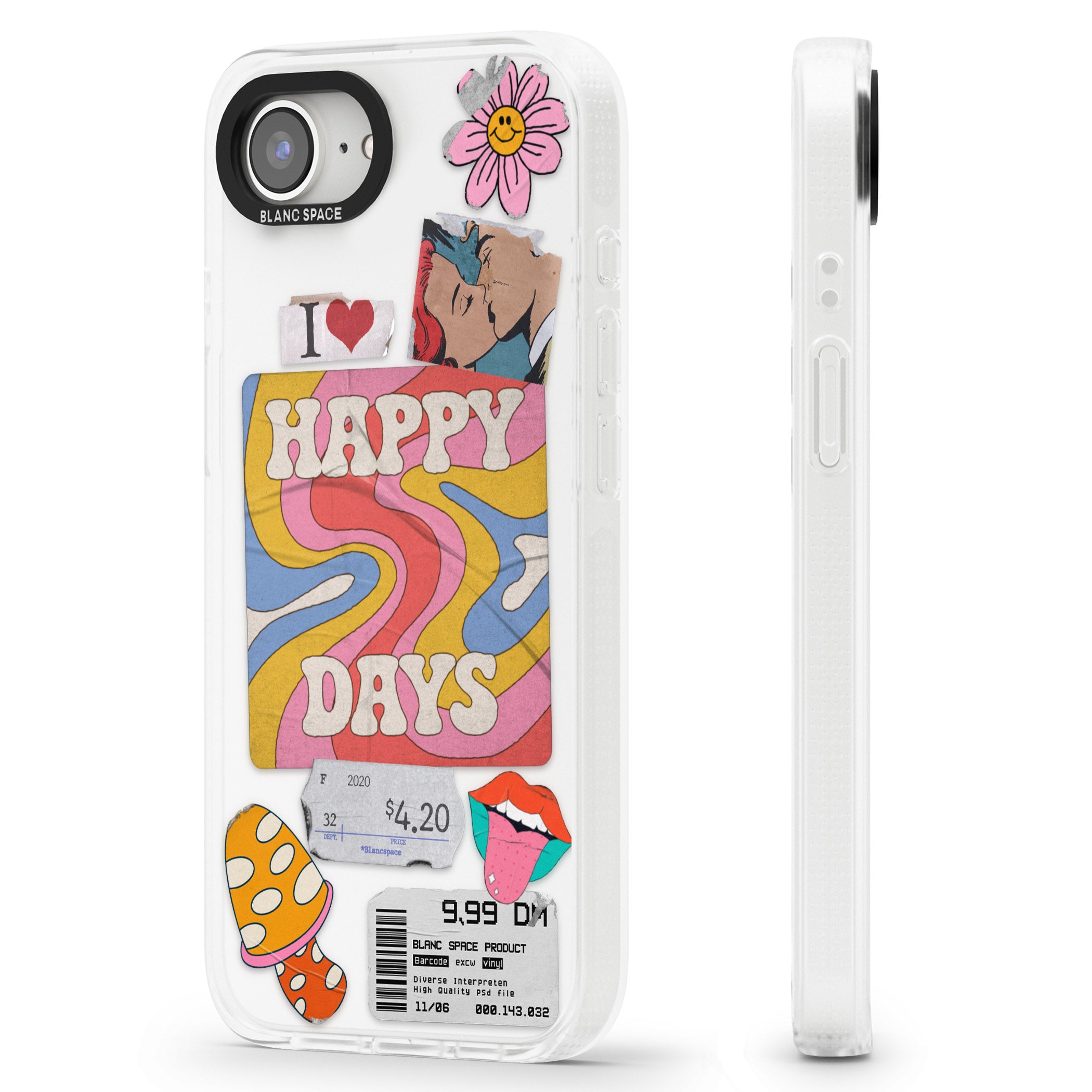 Groovy Trip iPhone 16e Clear Case Impact Air - Blanc Space