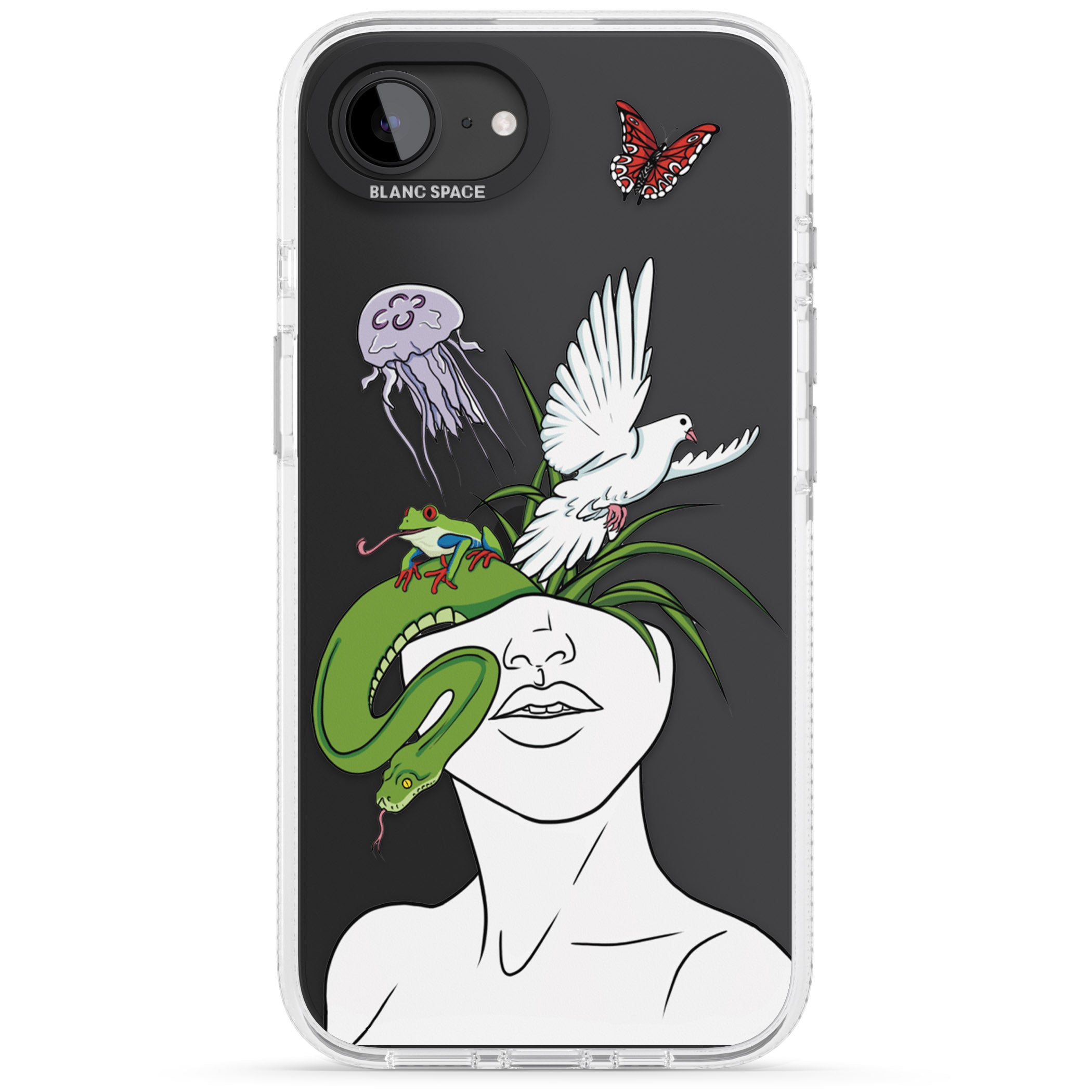 Wild Thoughts iPhone 16e Clear Case Impact Air - Blanc Space