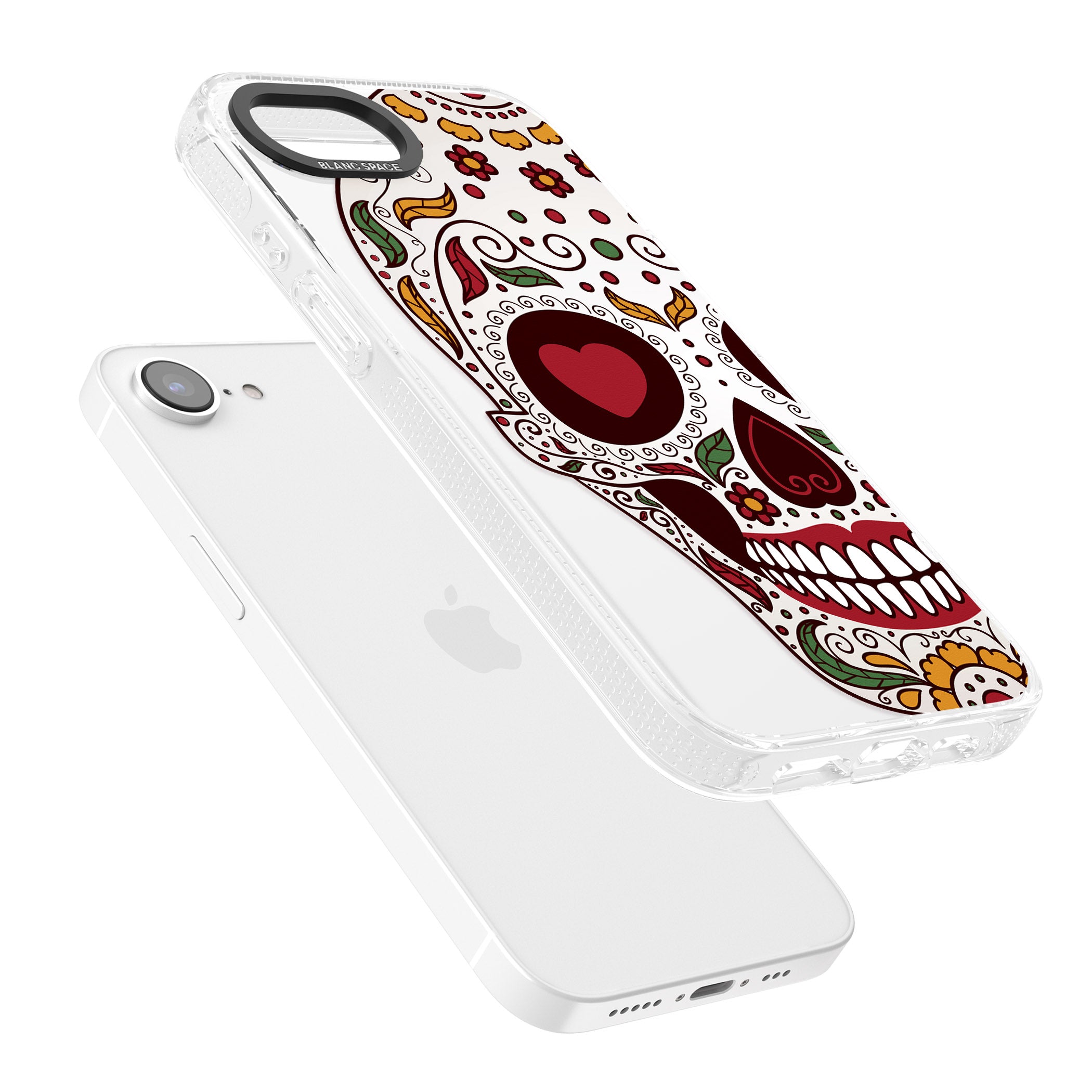 Autumn Sugar Skull iPhone 16e Clear Case Impact Air - Blanc Space