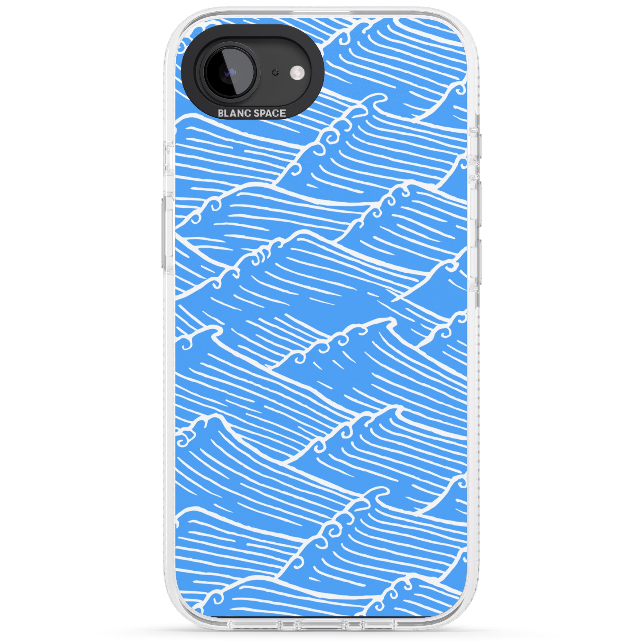 Waves Pattern iPhone 16e Clear Case Impact Air - Blanc Space