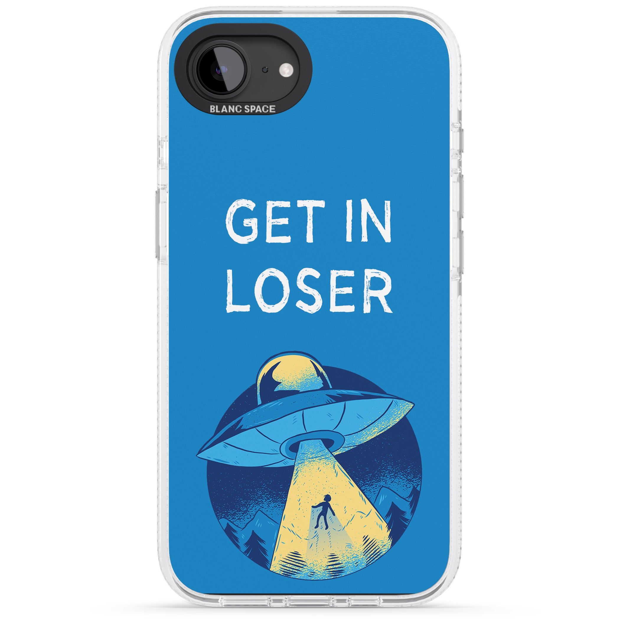 Get in Loser UFO iPhone 16e Clear Case Impact Air - Blanc Space