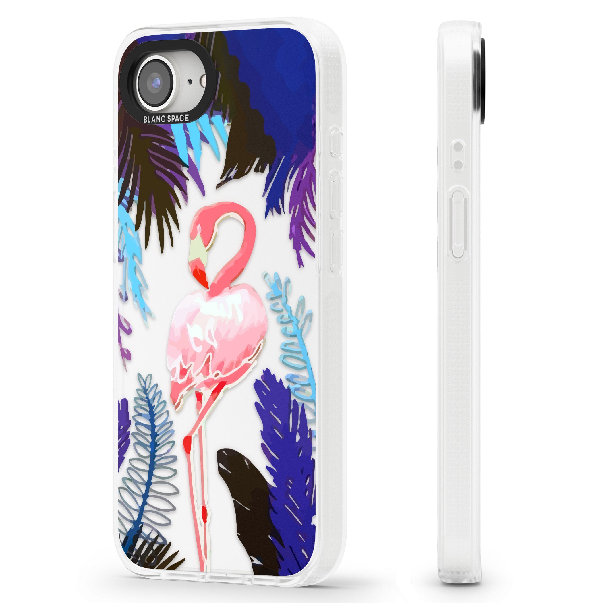 Tropical Flamingo iPhone 16e Clear Case Impact Air - Blanc Space