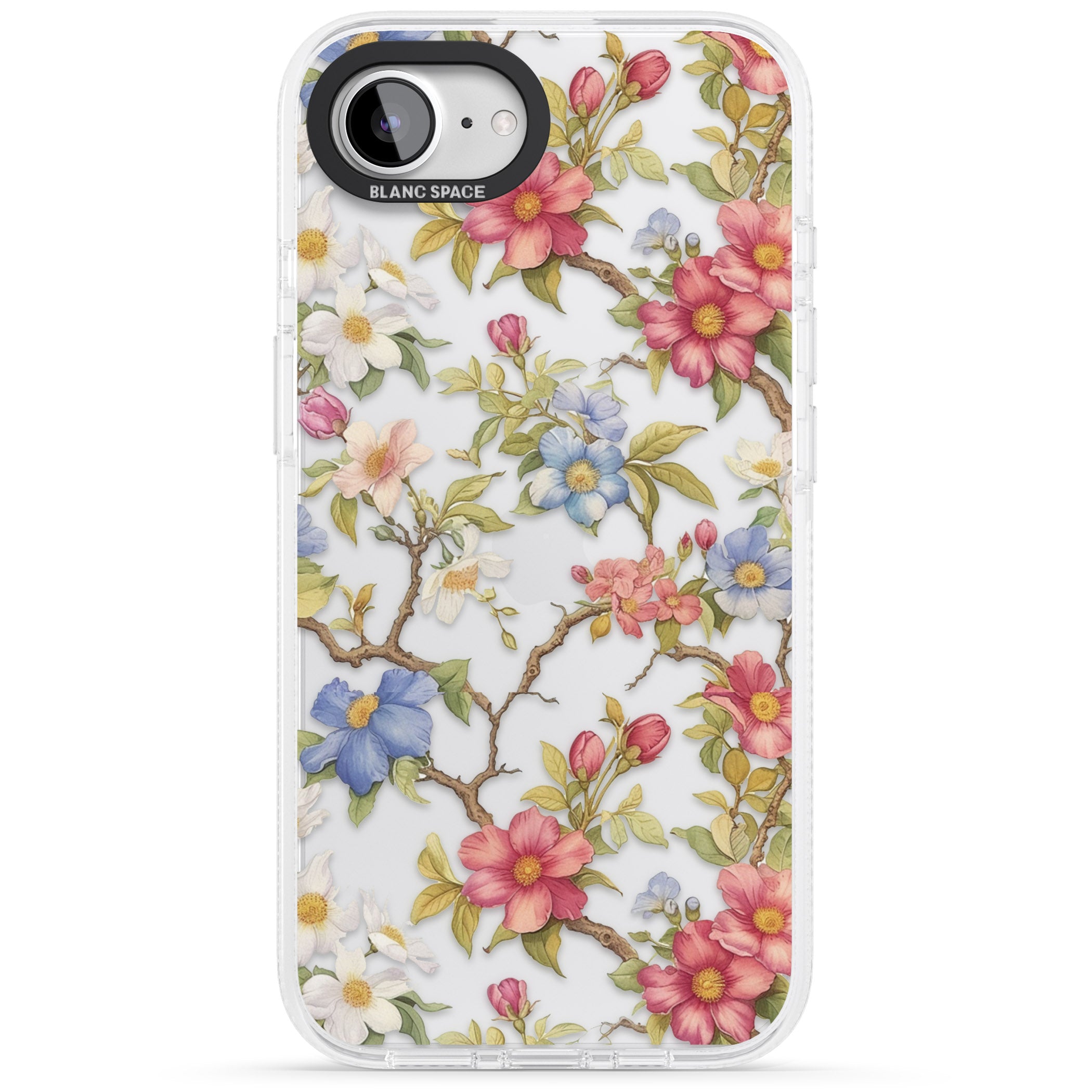 Vintage Vines & Flowers iPhone 16e Clear Case Impact Air - Blanc Space
