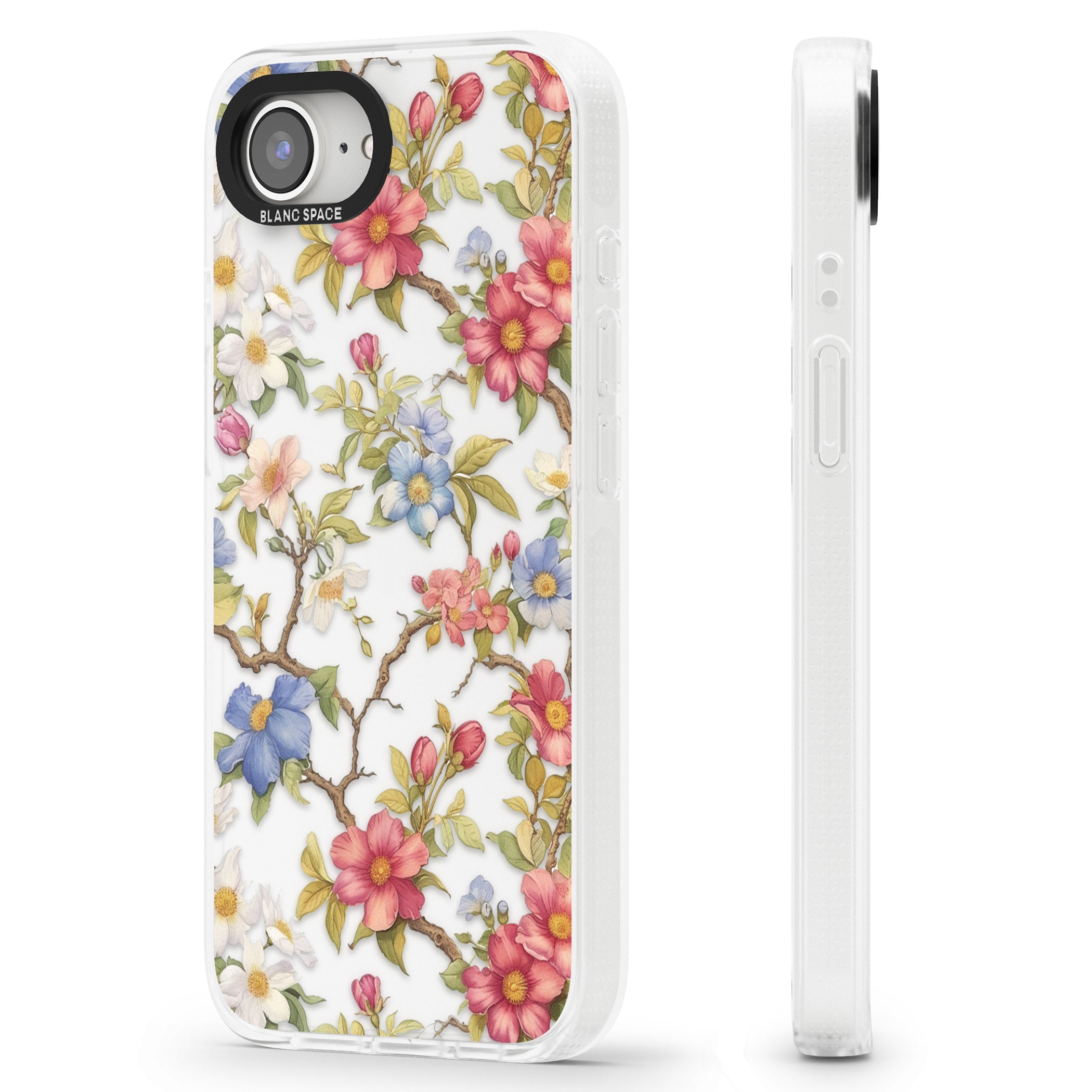 Vintage Vines & Flowers iPhone 16e Clear Case Impact Air - Blanc Space