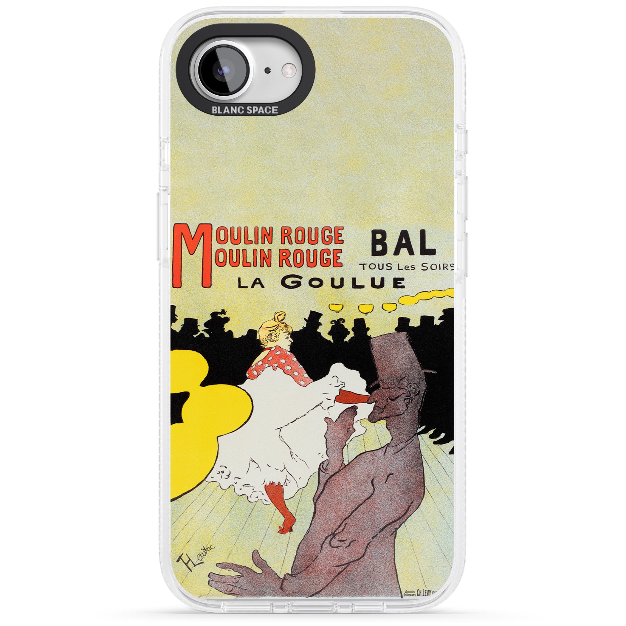 Moulin Rouge Poster iPhone 16e Clear Case Impact Air - Blanc Space