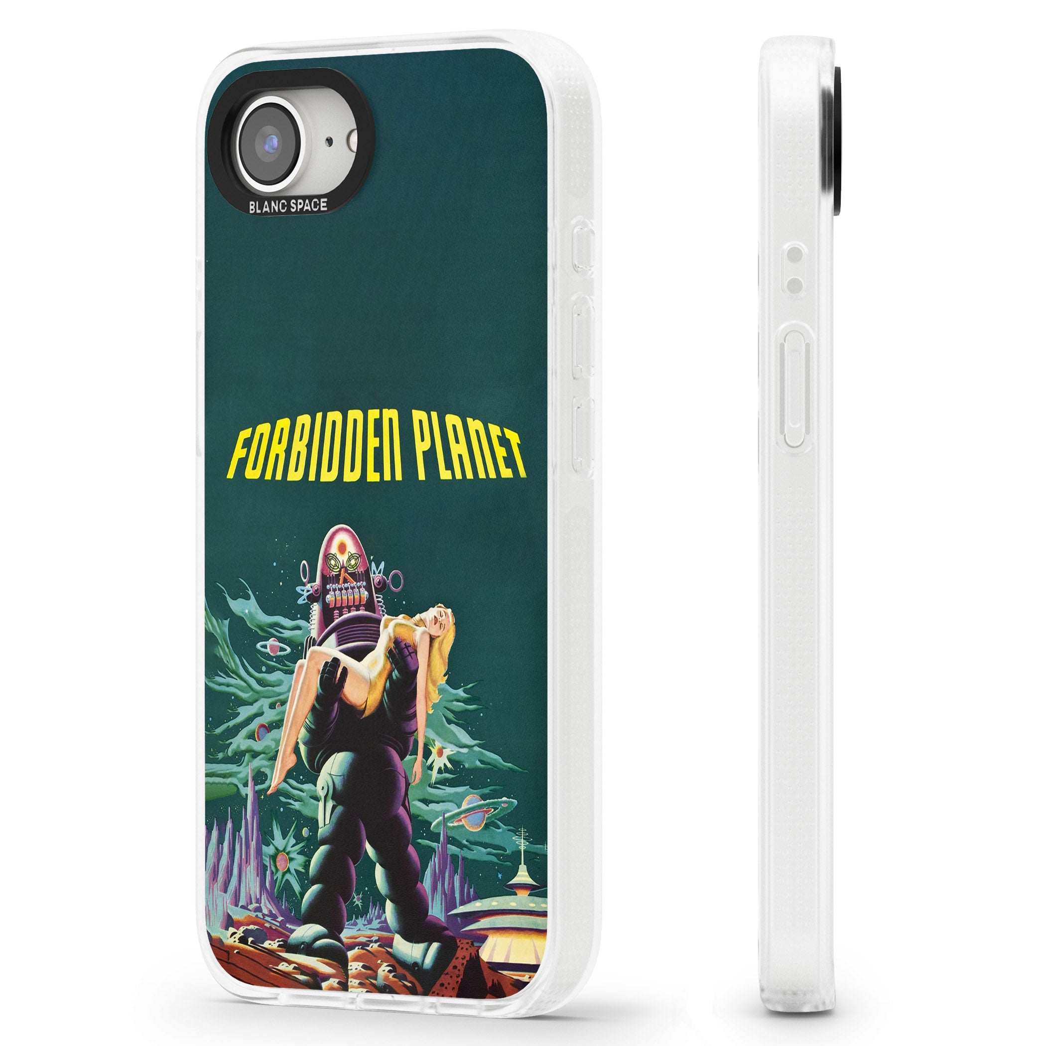 Forbidden Planet Poster iPhone 16e Clear Case Impact Air - Blanc Space