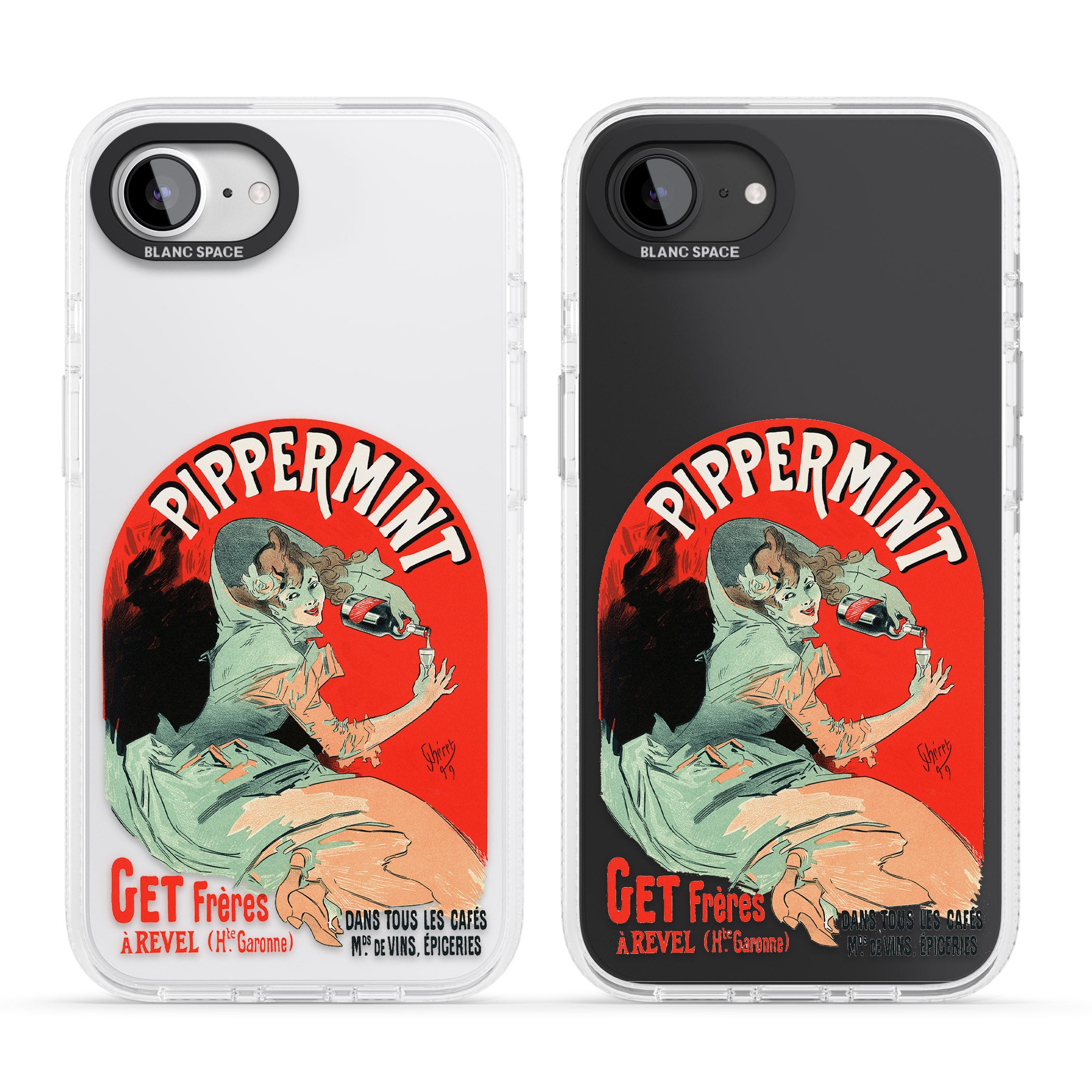 Pippermint Poster iPhone 16e Clear Case Impact Air - Blanc Space