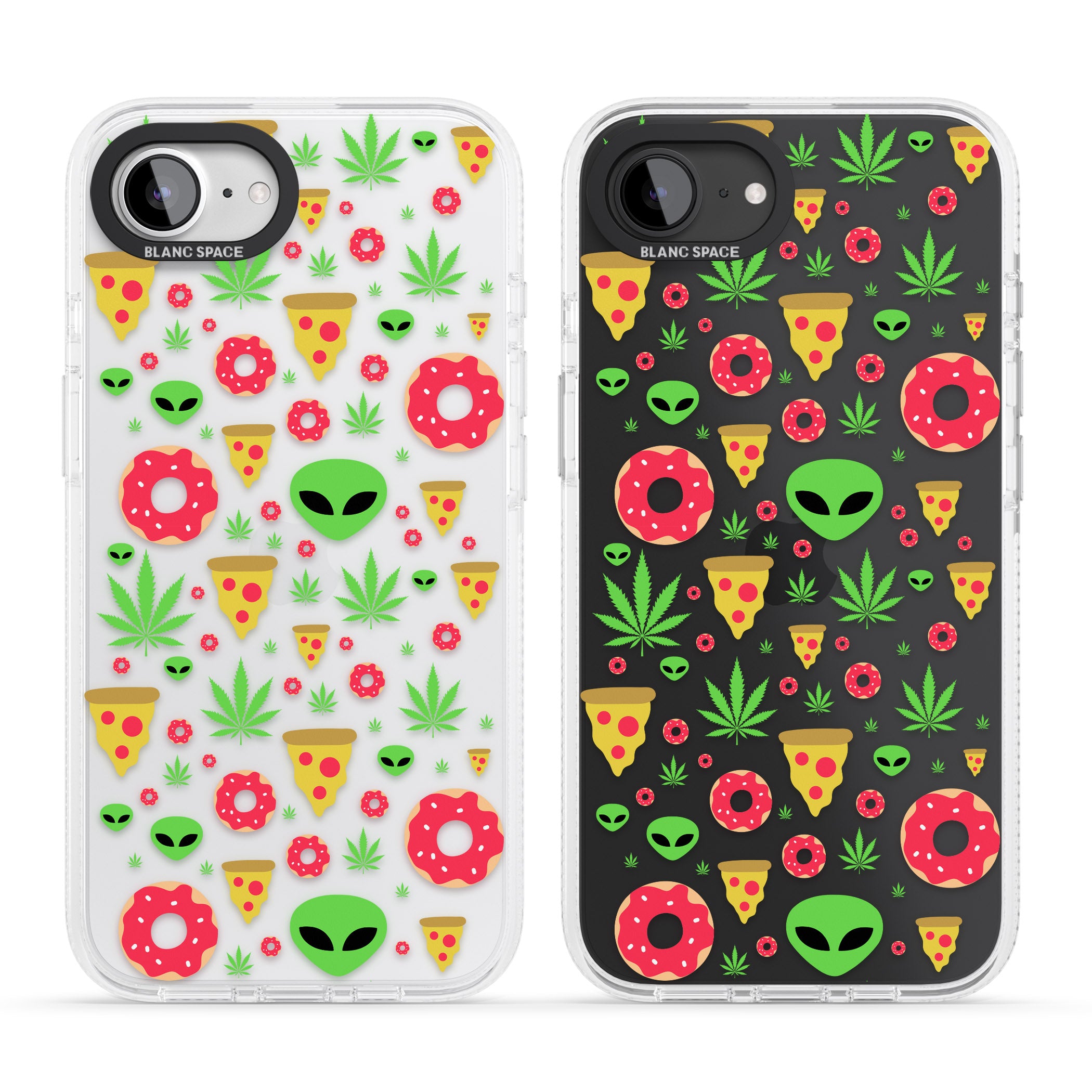Martians & Munchies iPhone 16e Clear Case Impact Air - Blanc Space