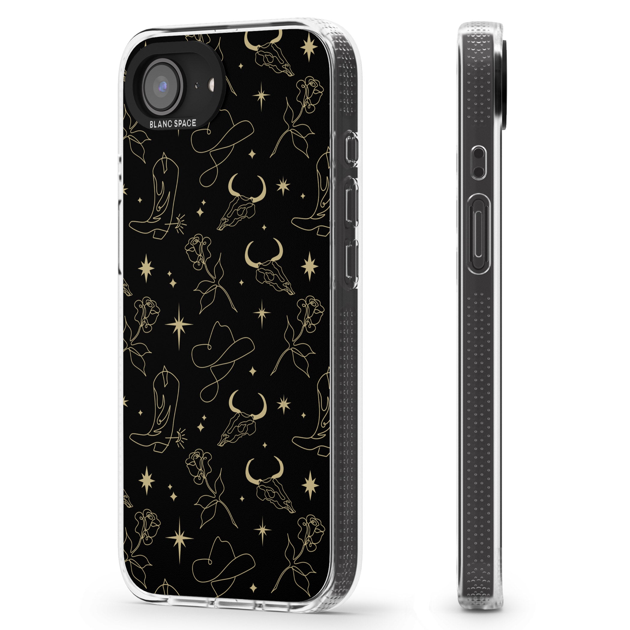 Celestial West Pattern iPhone 16e Clear Case Impact Air - Blanc Space