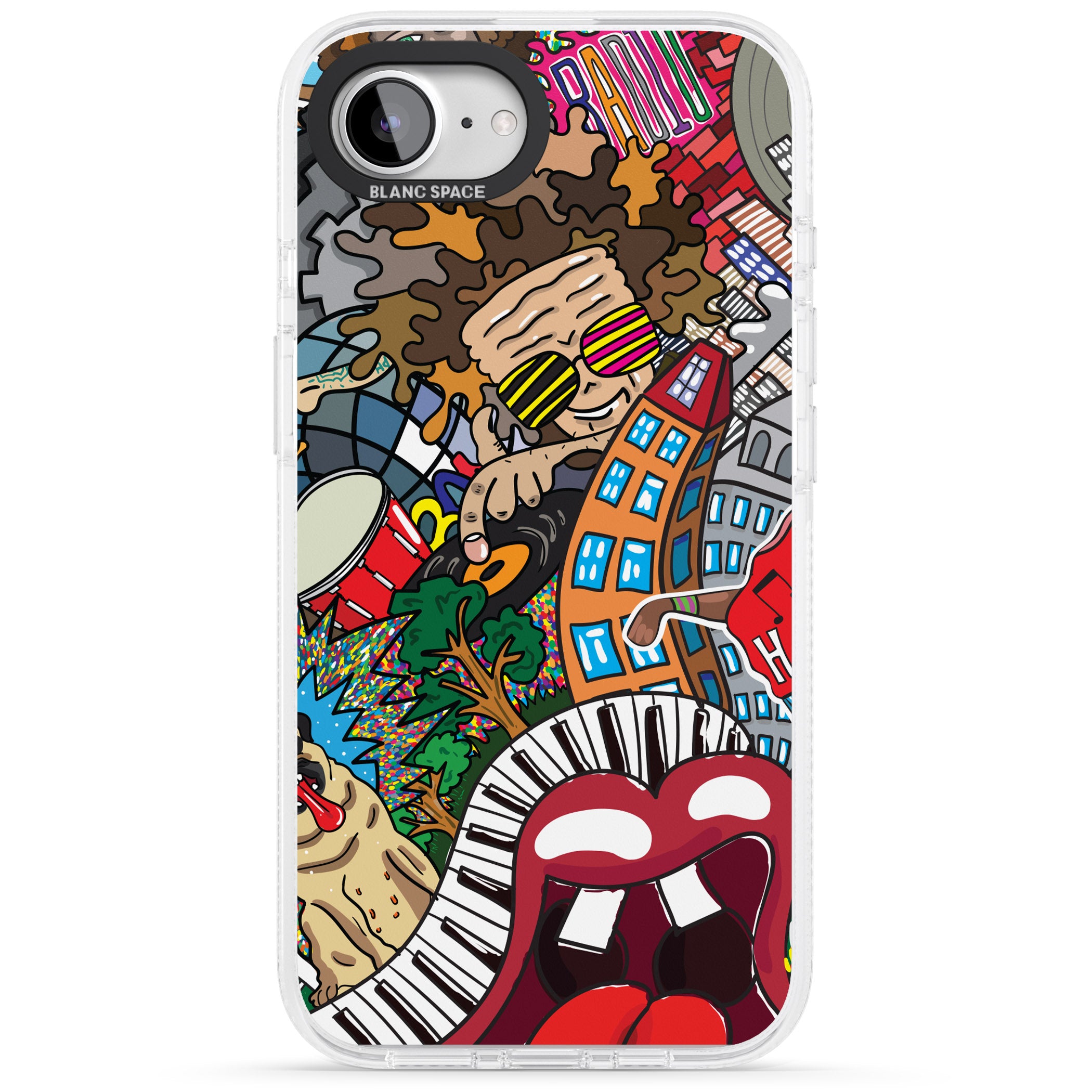 Noise Complaint iPhone 16e Clear Case Impact Air - Blanc Space