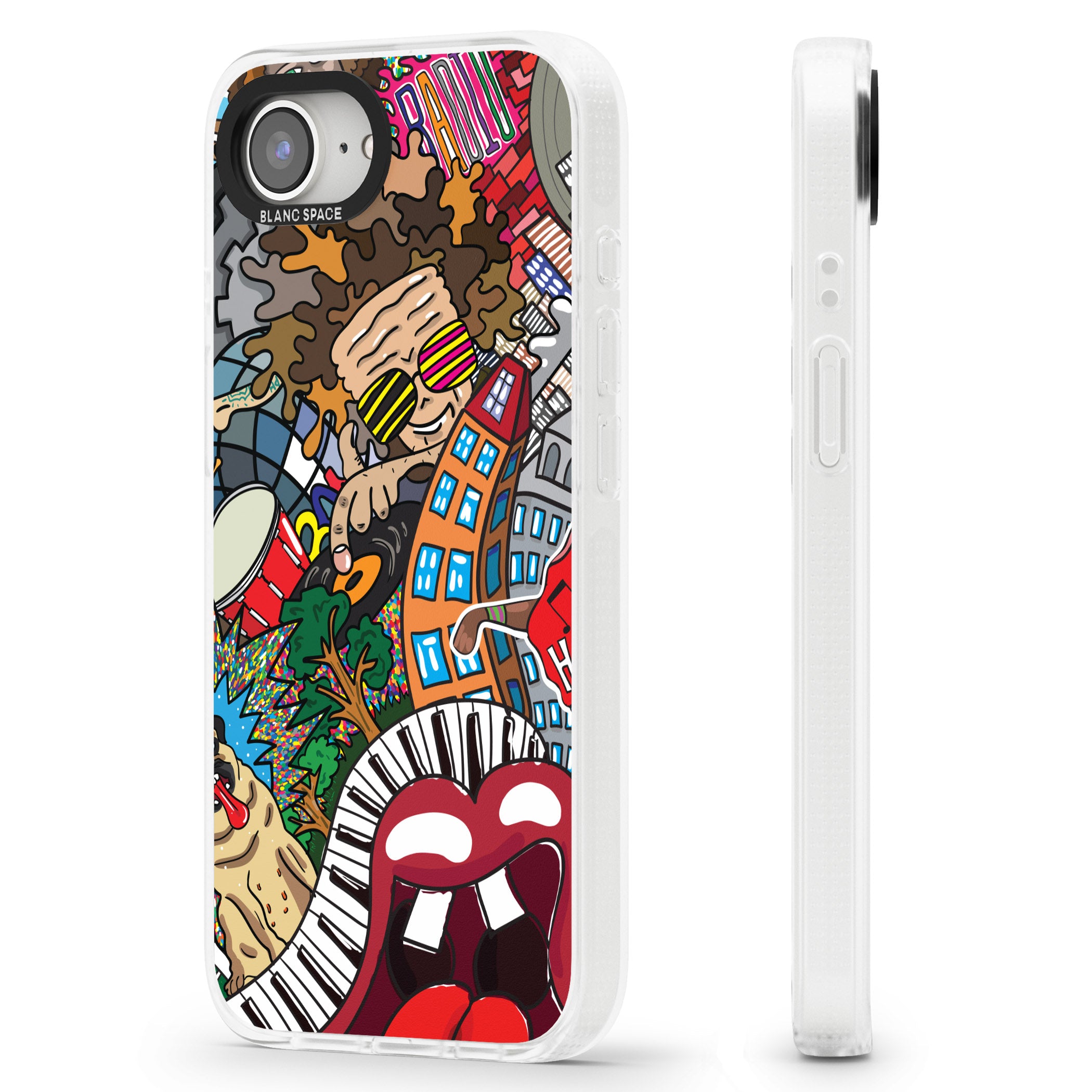 Noise Complaint iPhone 16e Clear Case Impact Air - Blanc Space