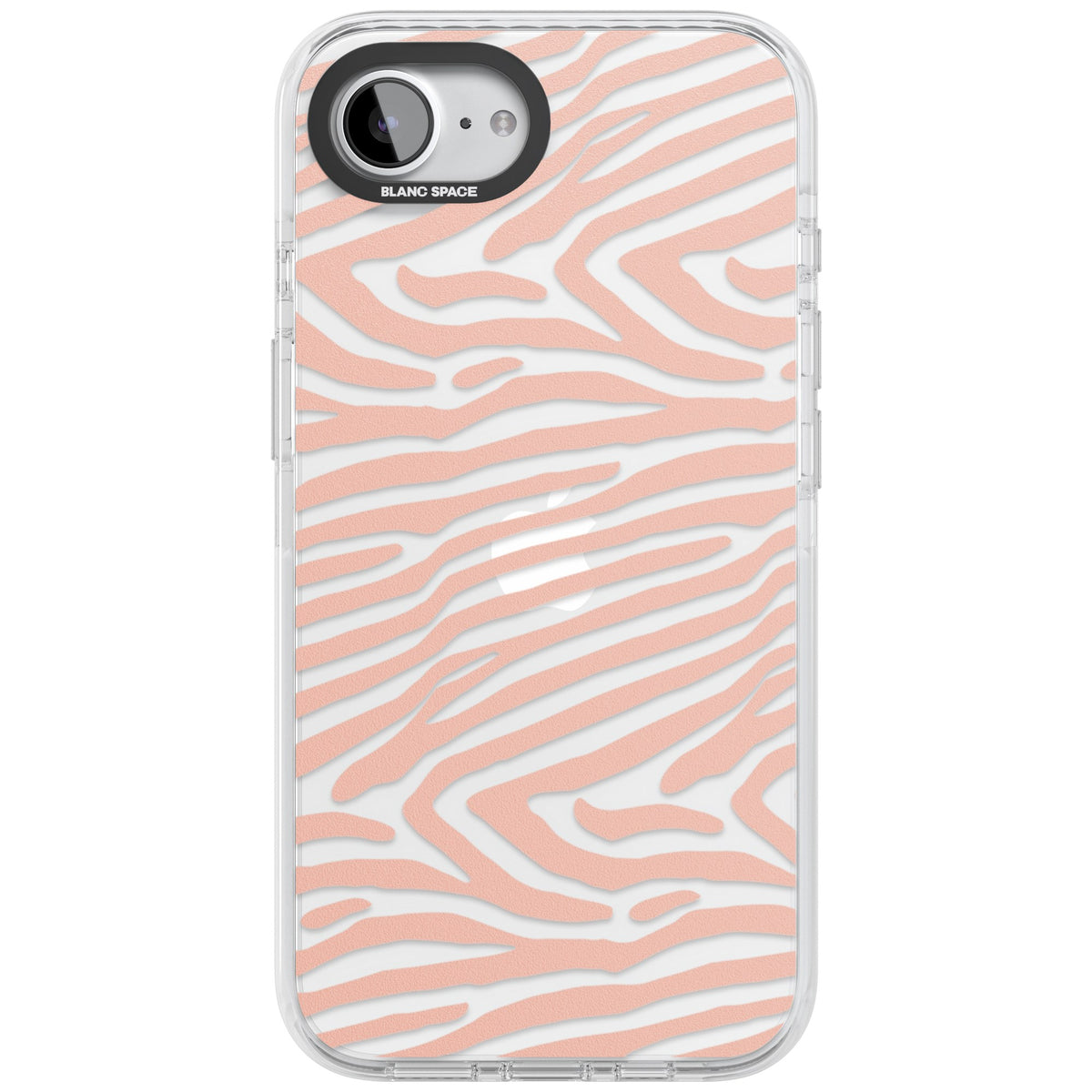 Horizontal Zebra Stripes Transparent Animal Print iPhone 16e / iPhone 17e Impact Clear Phone Case front