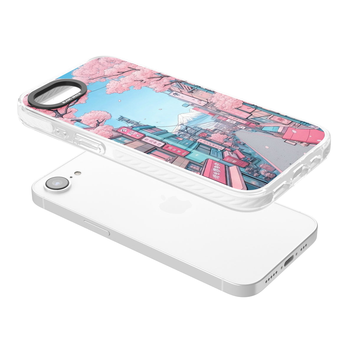 Sakura Lane iPhone 16e / iPhone 17e Impact Clear Phone Case angled