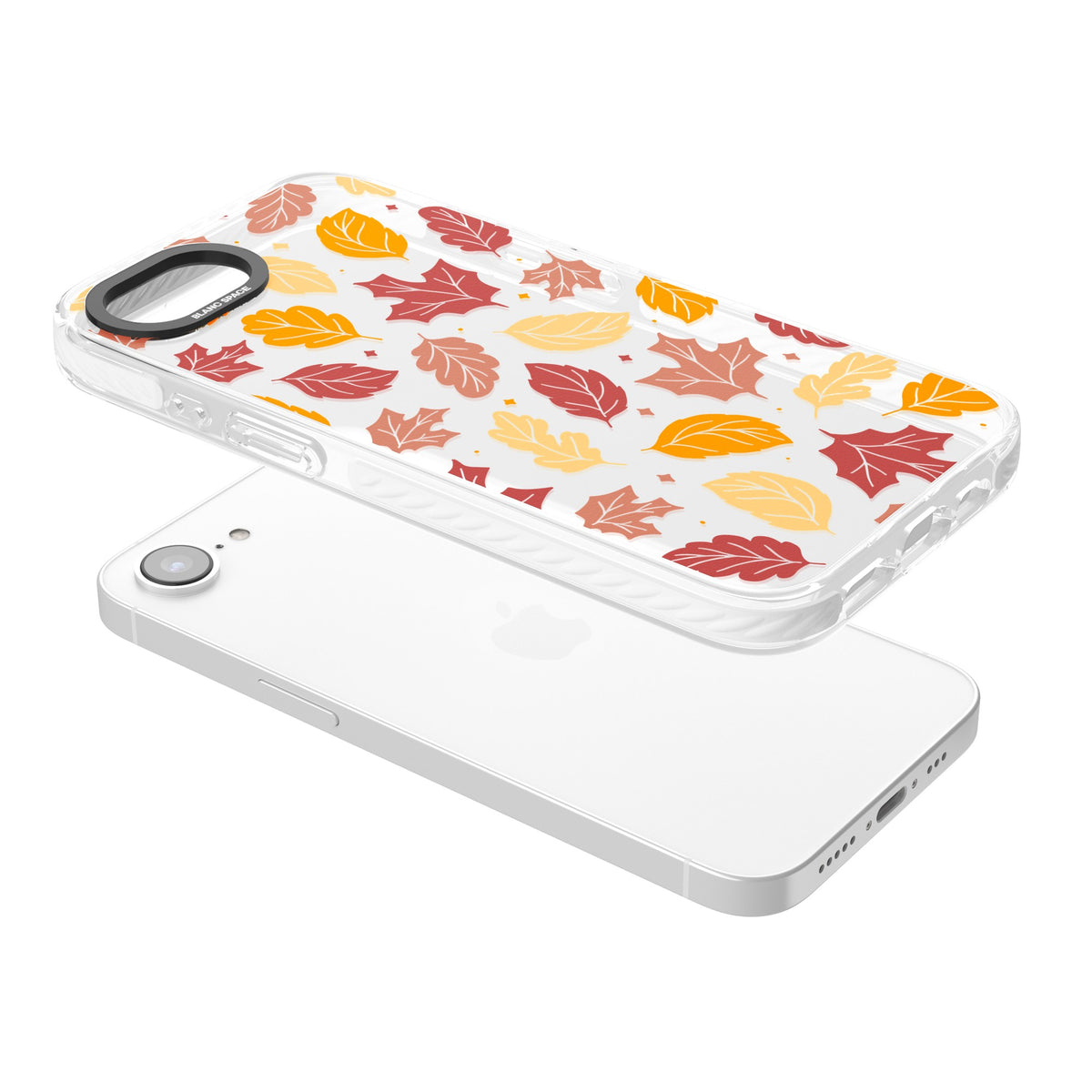 Autumn Leaves iPhone 16e / iPhone 17e Impact Clear Phone Case angled