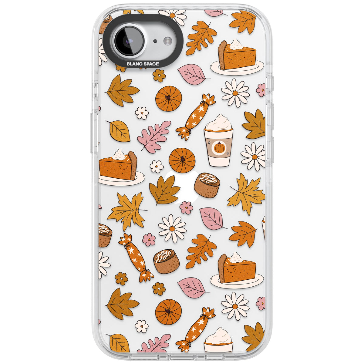 Pumpkin Spice iPhone 16e / iPhone 17e Impact Clear Phone Case front