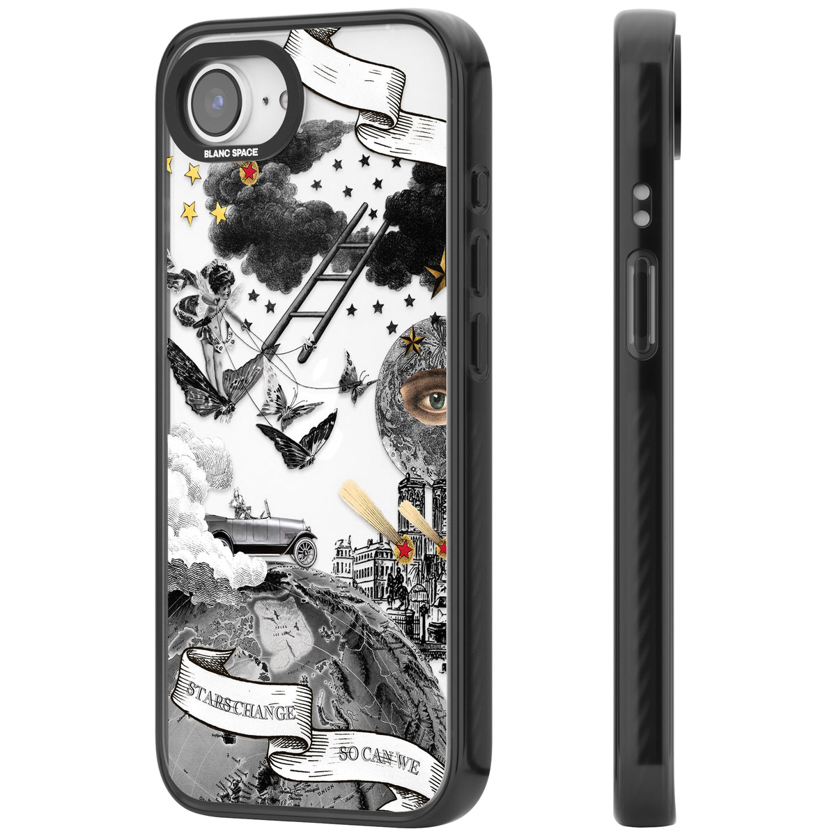 Stars Change So Can We iPhone 16e / iPhone 17e Impact Black Phone Case side