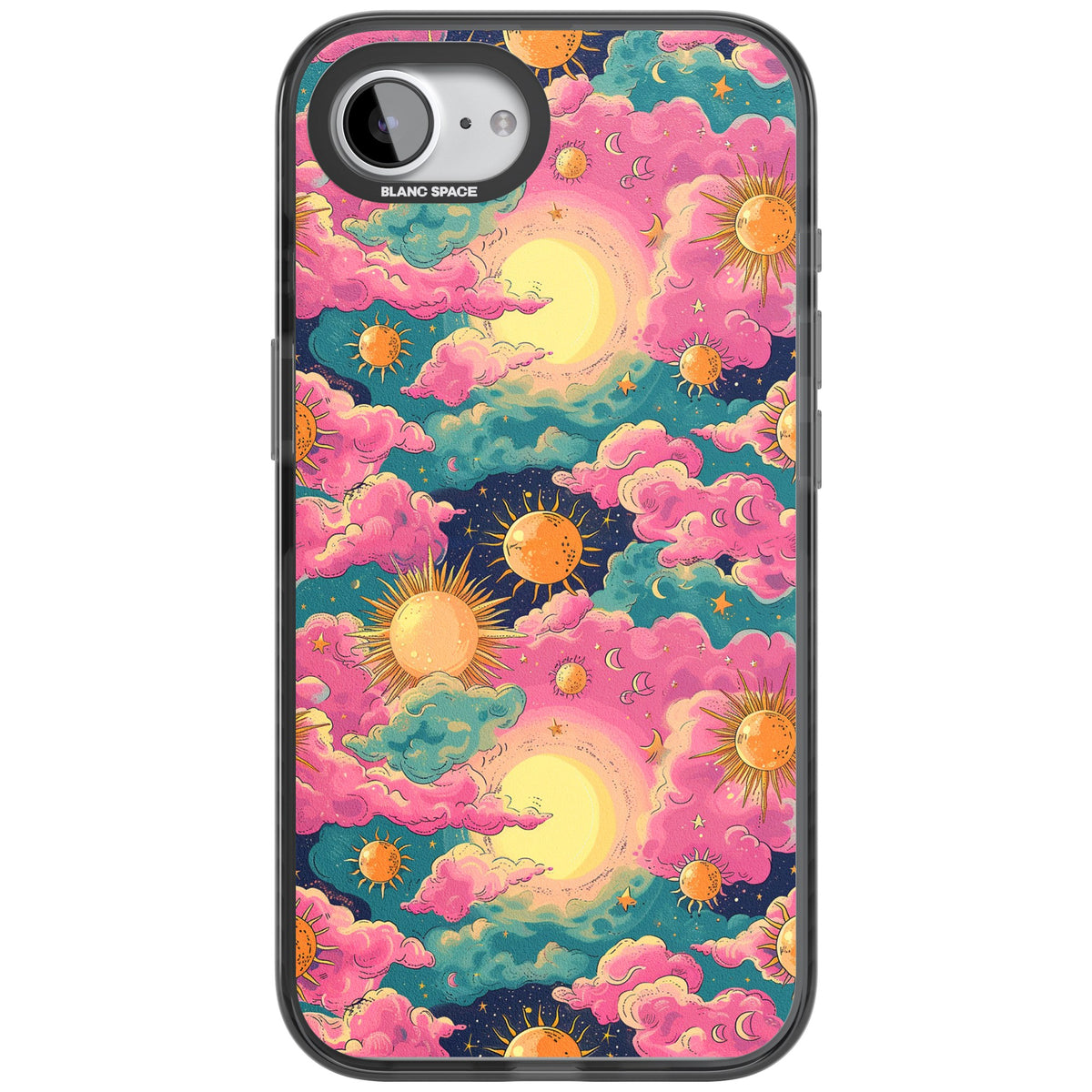 Starlight Clouds iPhone 16e / iPhone 17e Impact Black Phone Case front